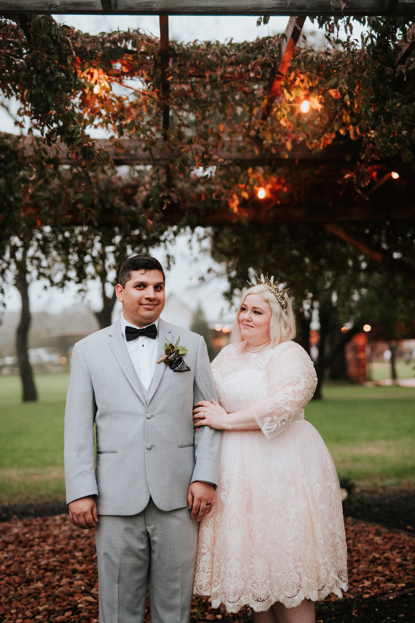 Bride and groom at Pecan Springs Ranch wedding