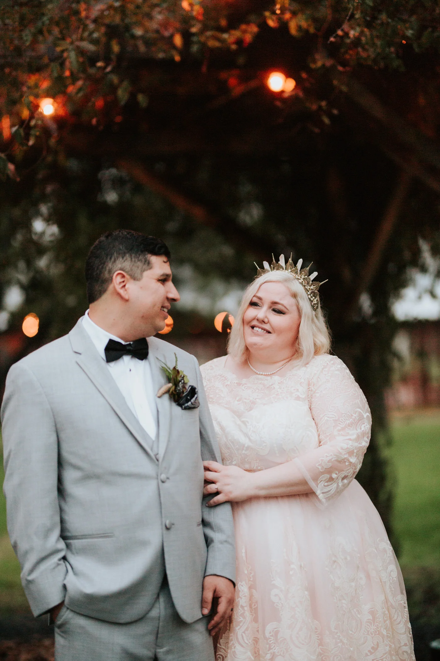 Bride and groom at Pecan Springs Ranch wedding