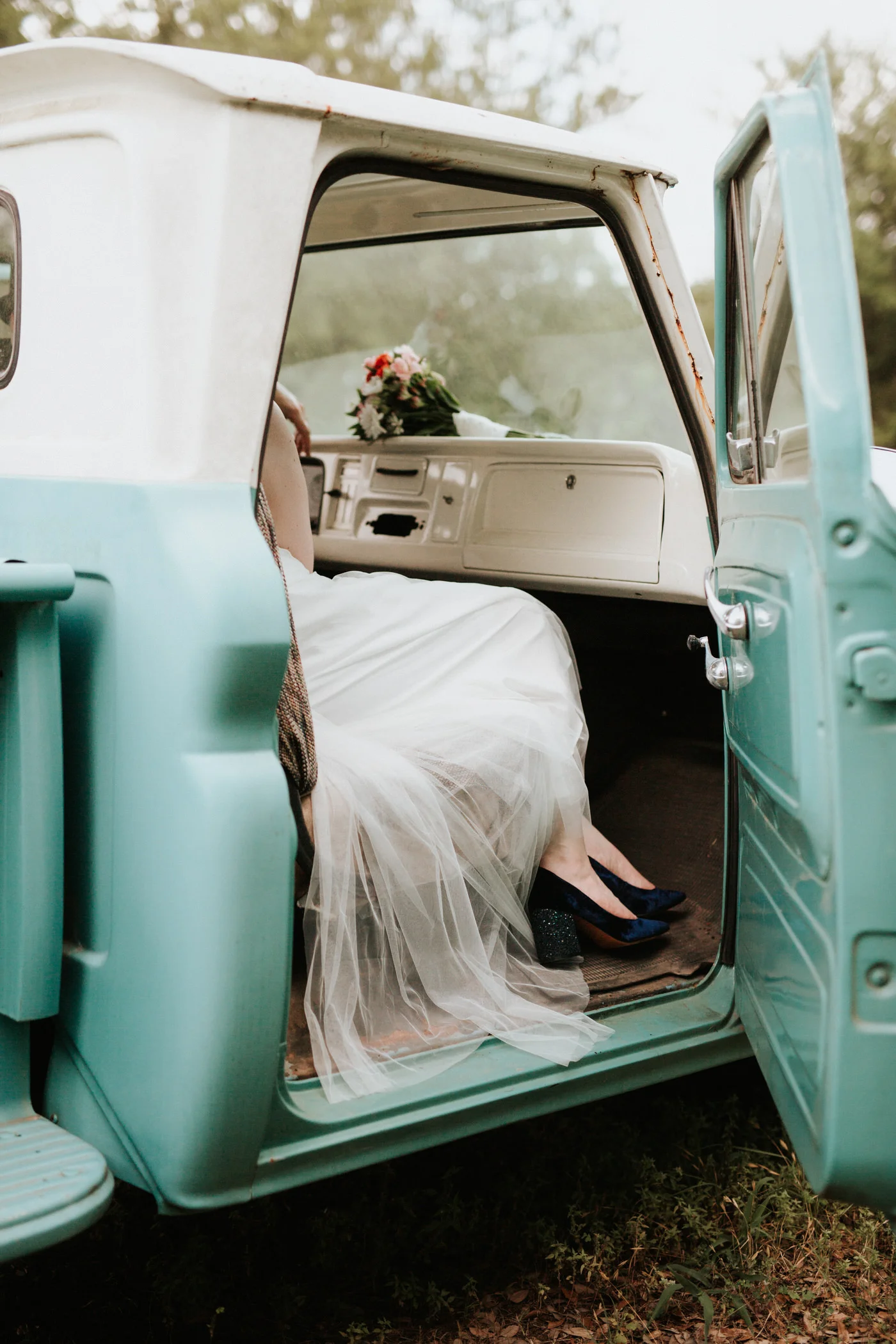 Bride and groom at Chapel Dulcinea wedding