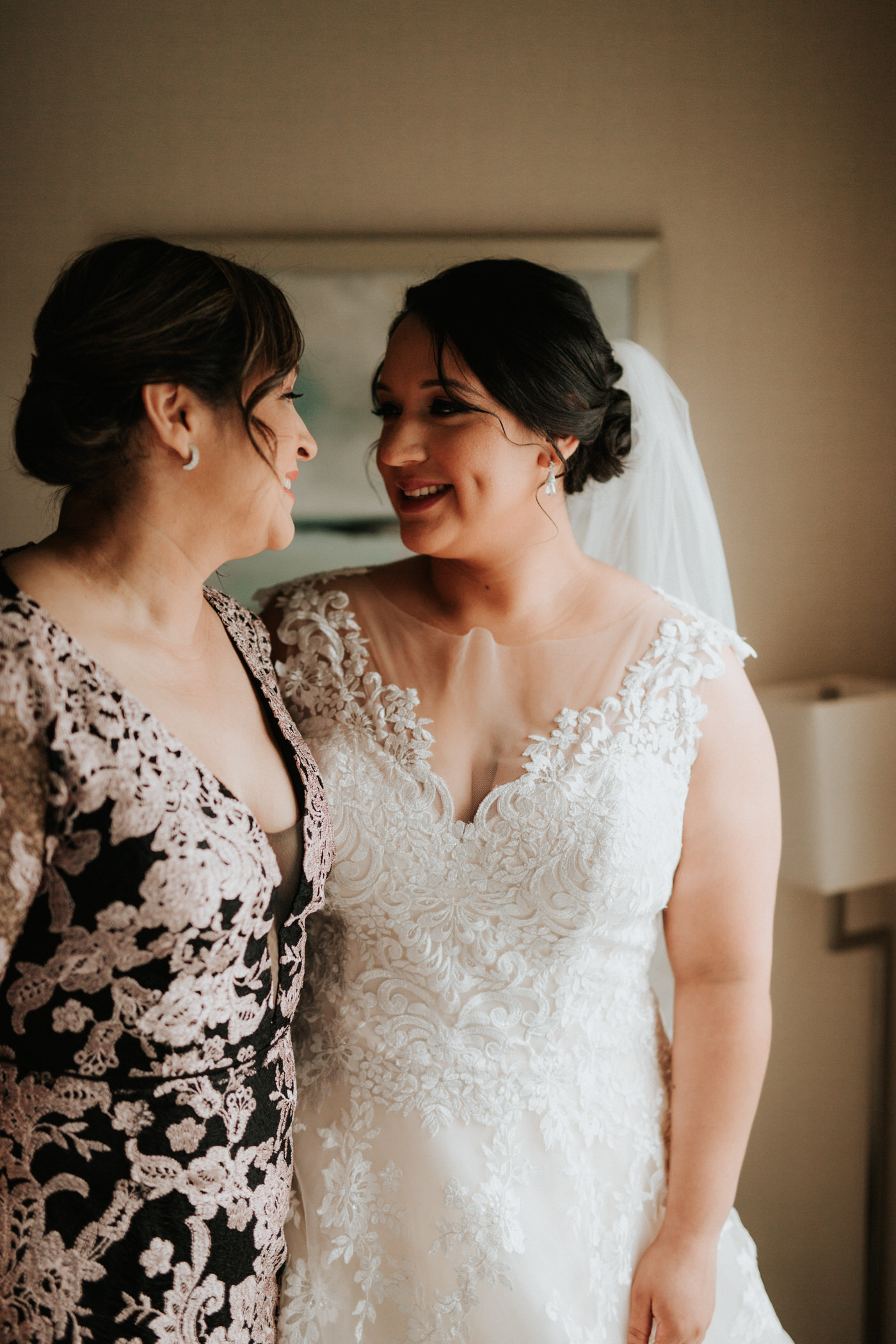Bride getting ready for New Hampshire wedding