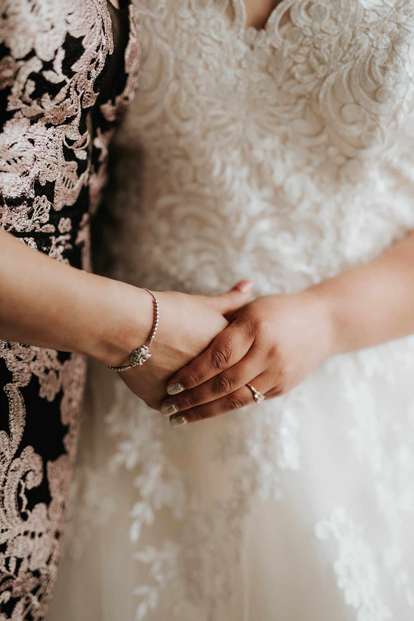 Bride getting ready for New Hampshire wedding
