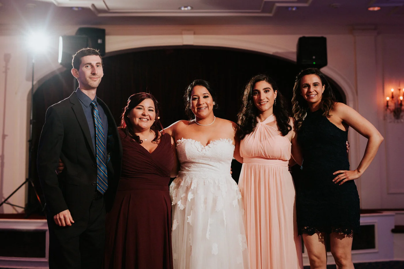 Bride and Groom at Portsmouth New Hampshire wedding reception