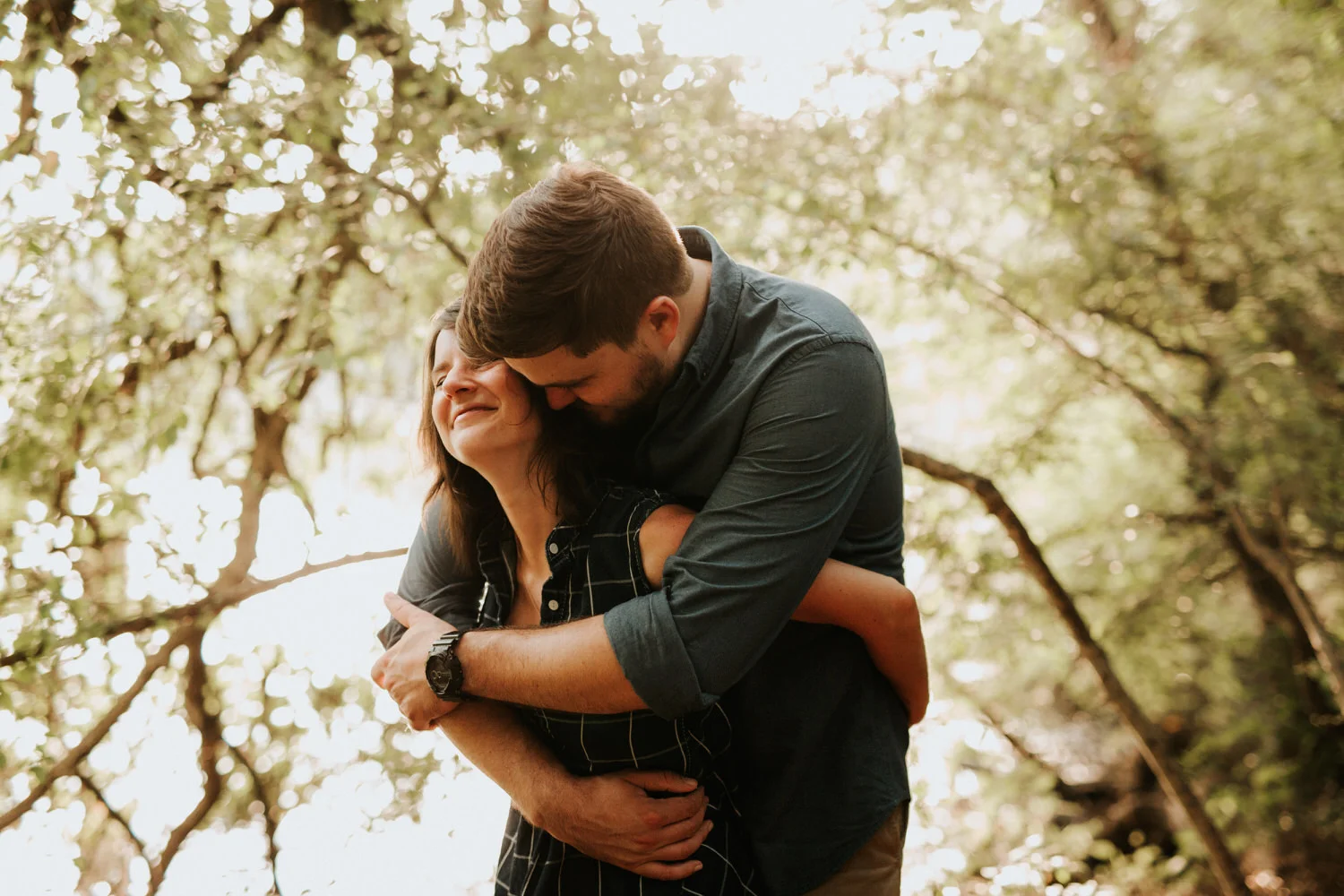 Kelsey + Nate Engagement // Austin Forest Engagement at Mayfield Park ...