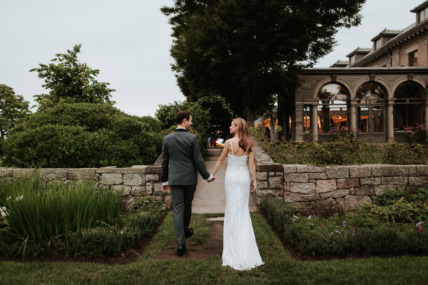 Bride and groom at Eolia Mansion Wedding