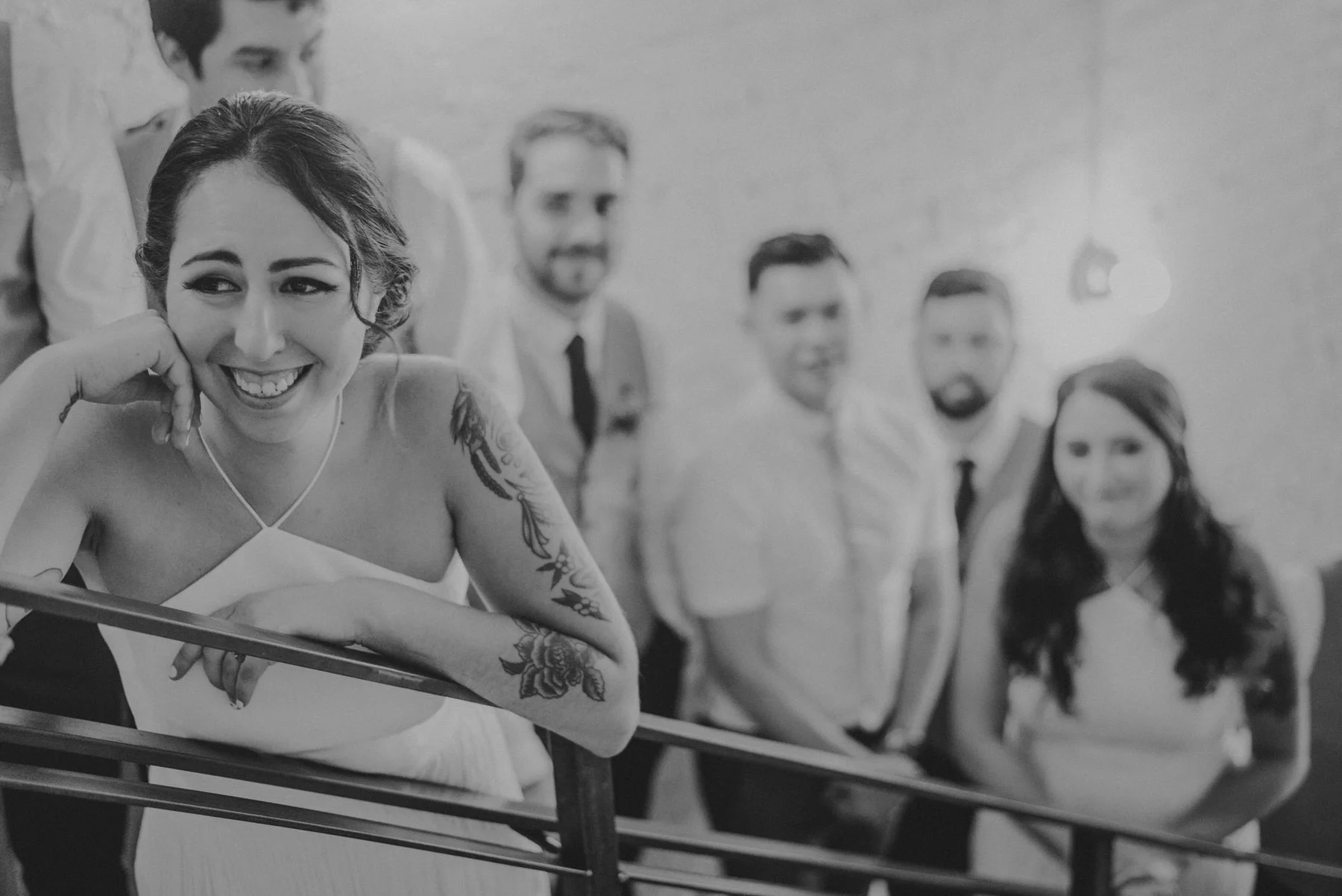 Bridal party before wedding at One Eleven East