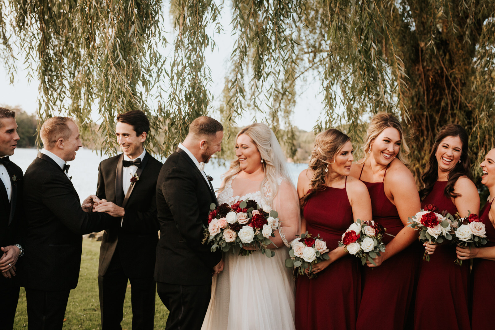 Bridal party at Old Daley Schenectady wedding