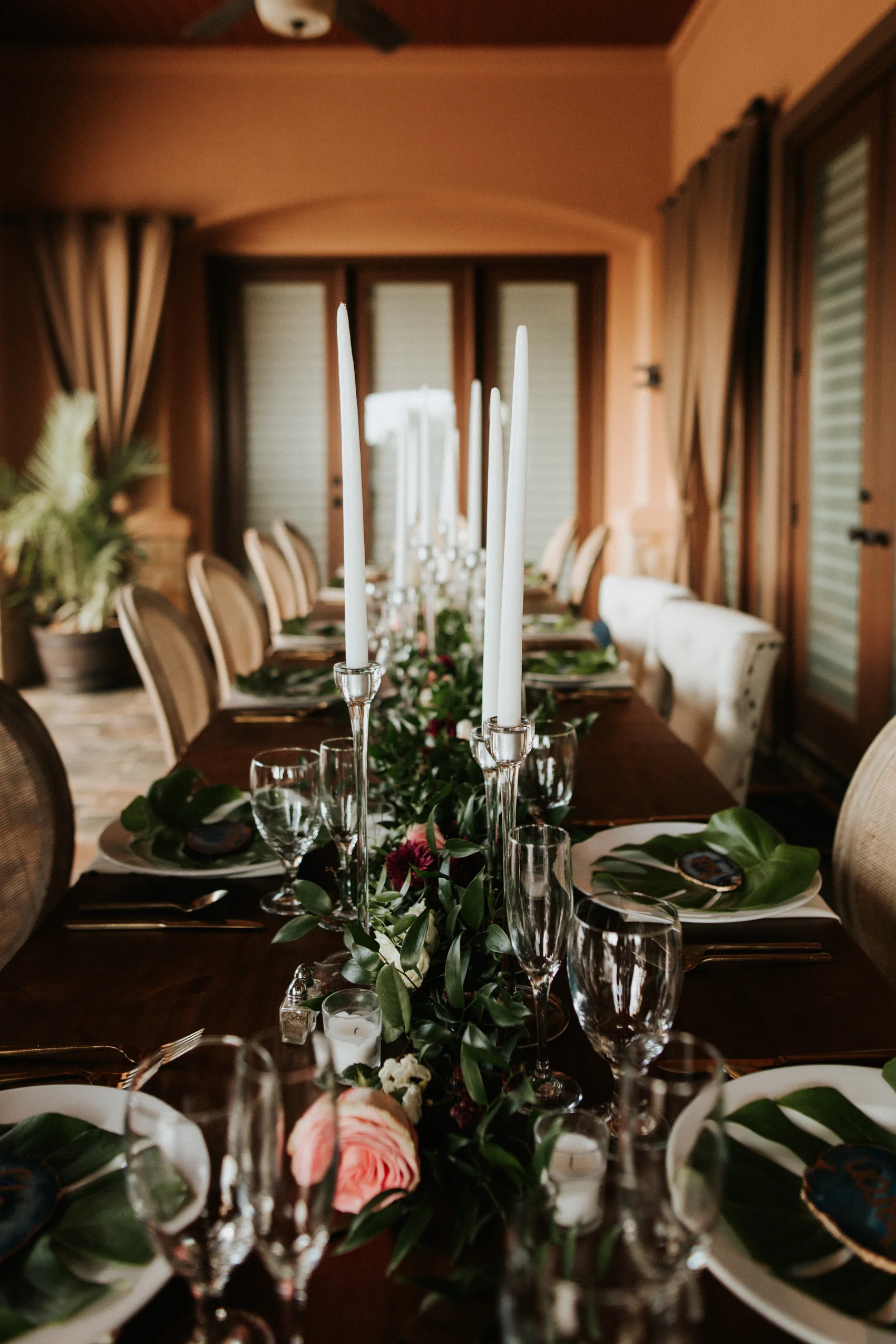 Austin luxury backyard wedding place setting