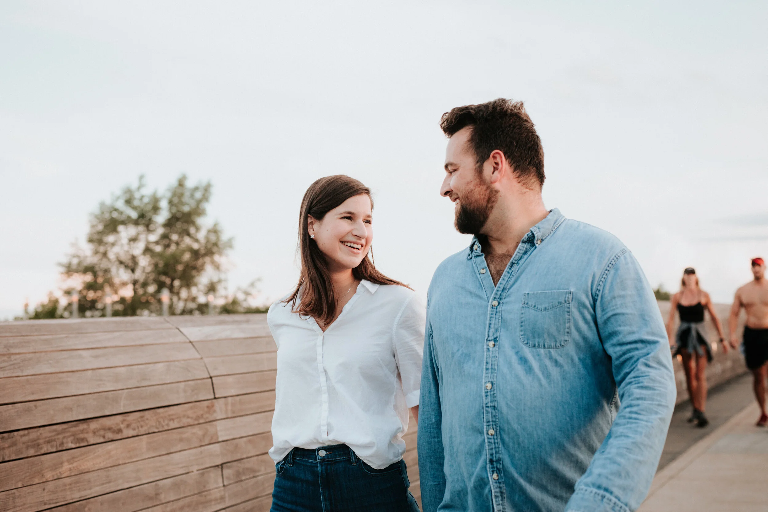 Mattie's Austin engagement session / Pedestrian bridge engagement session