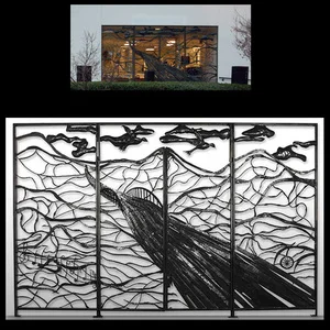The Promised Land 2008, forged and fabricated steel, paint 9' x 14' x 1' Martin Luther King, Jr. National Historical Park, Atlanta, GA