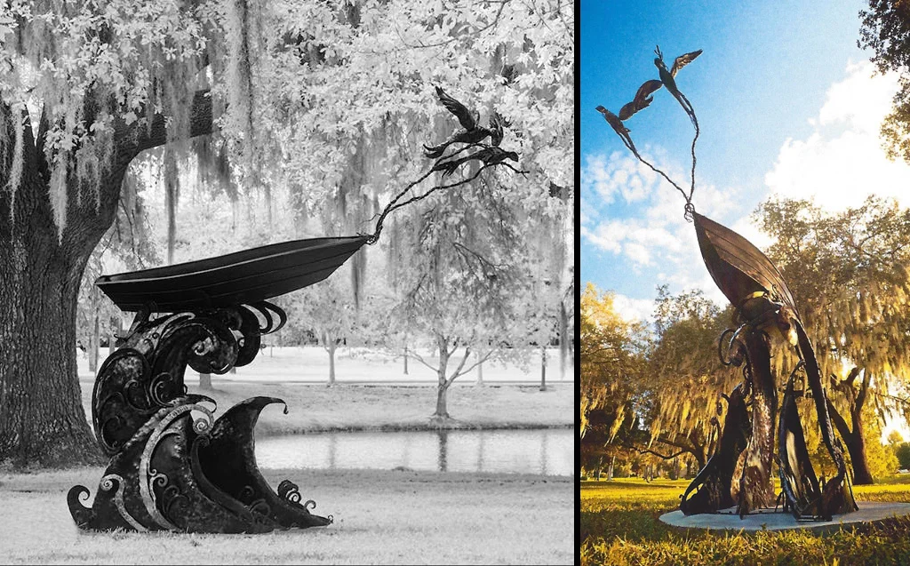 Freedom of Flight 2013, forged and fabricated steel, copper