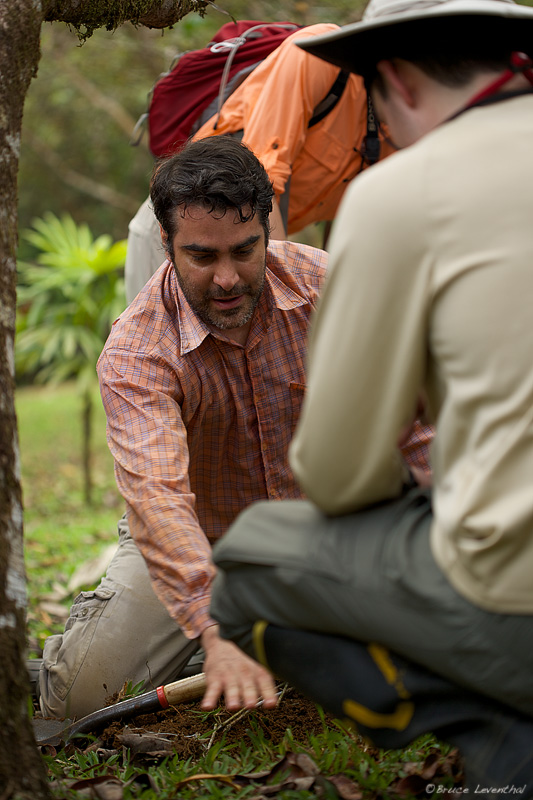 Dr. Adrian Pinto working with student researchers in Costa Rica