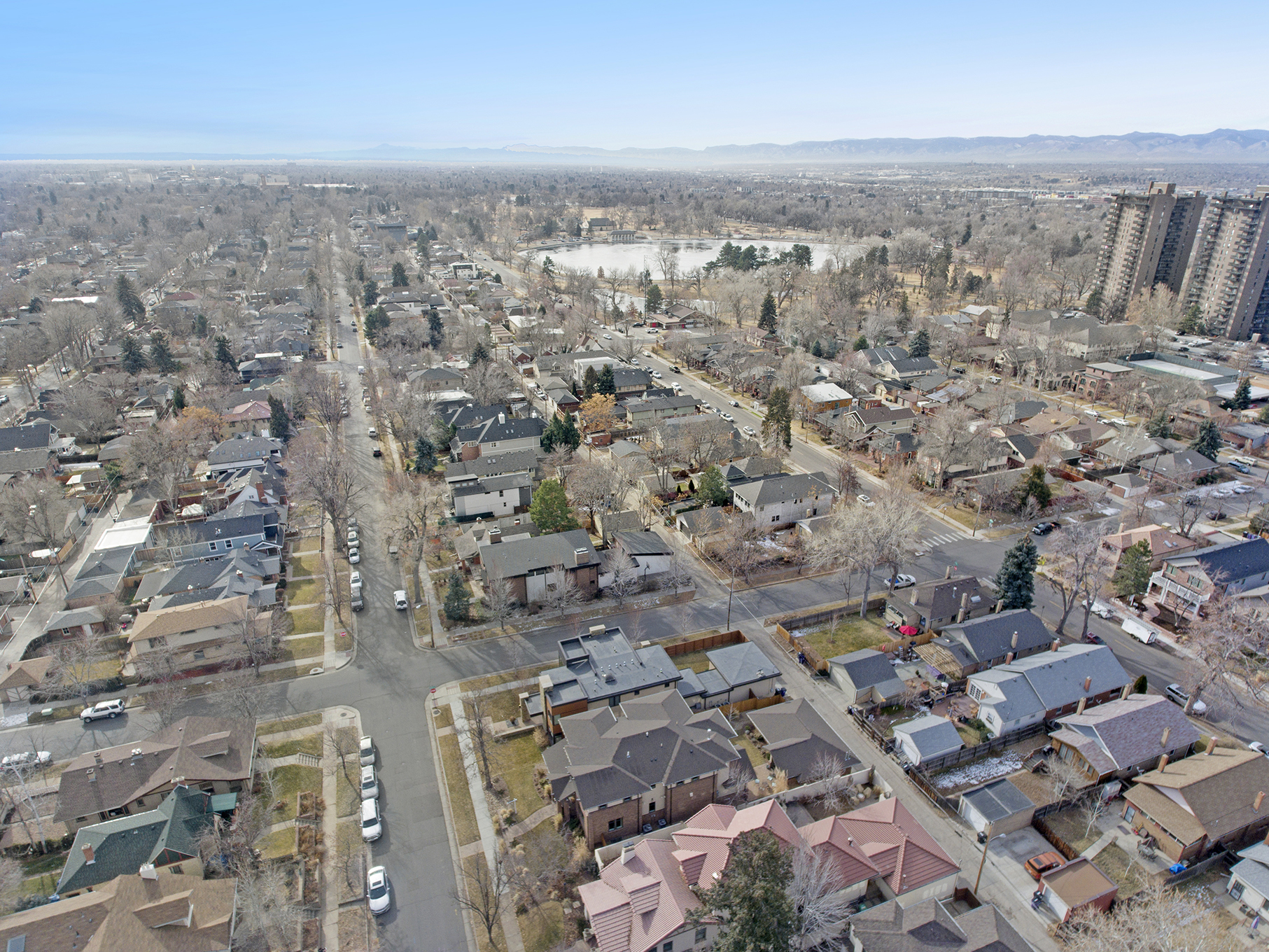 Aerial with Wash Park