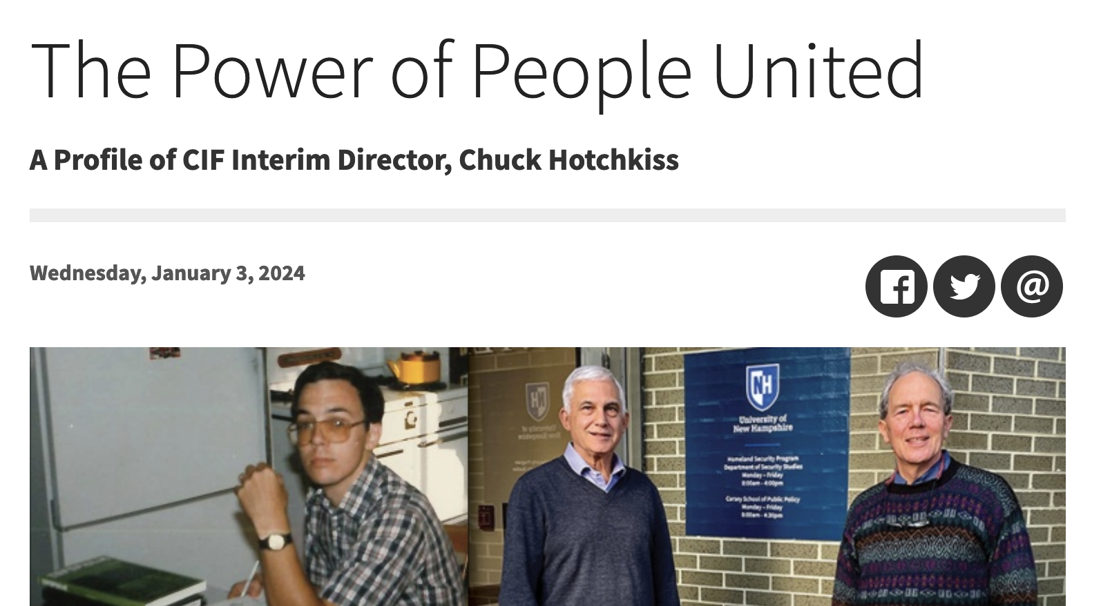 Power of People United - A Profile of Dr. Chuck Hotchkiss