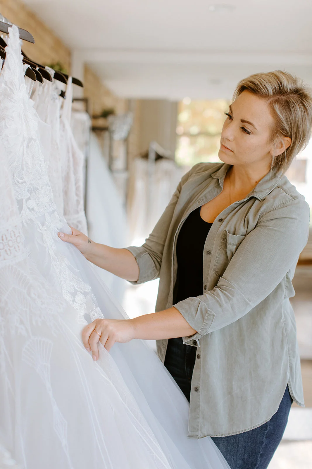 Hi, my name is Afton and I am the owner of Annelise Bridal. I am crazy about our Downtown Grand Junction community and the close relationships you can build in such a great town… I think that is why I love the one on one time I get with every bride.…