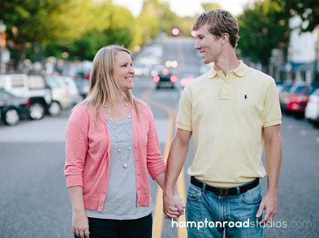 engagement middle of street