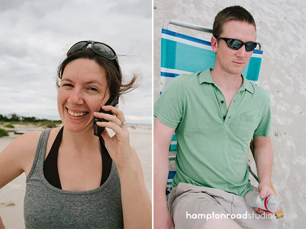 matt and ash on beach