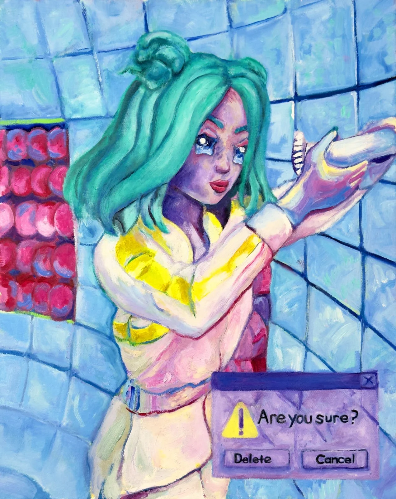 Marzipan in the Tokamak, 2024. Oil on Canvas, 16" x 20.