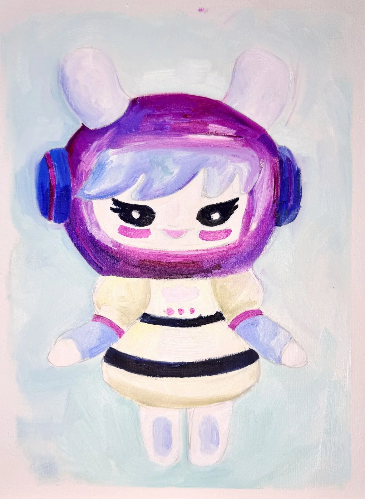 Zowie, 2024. Oil on Paper, 9" x 12".