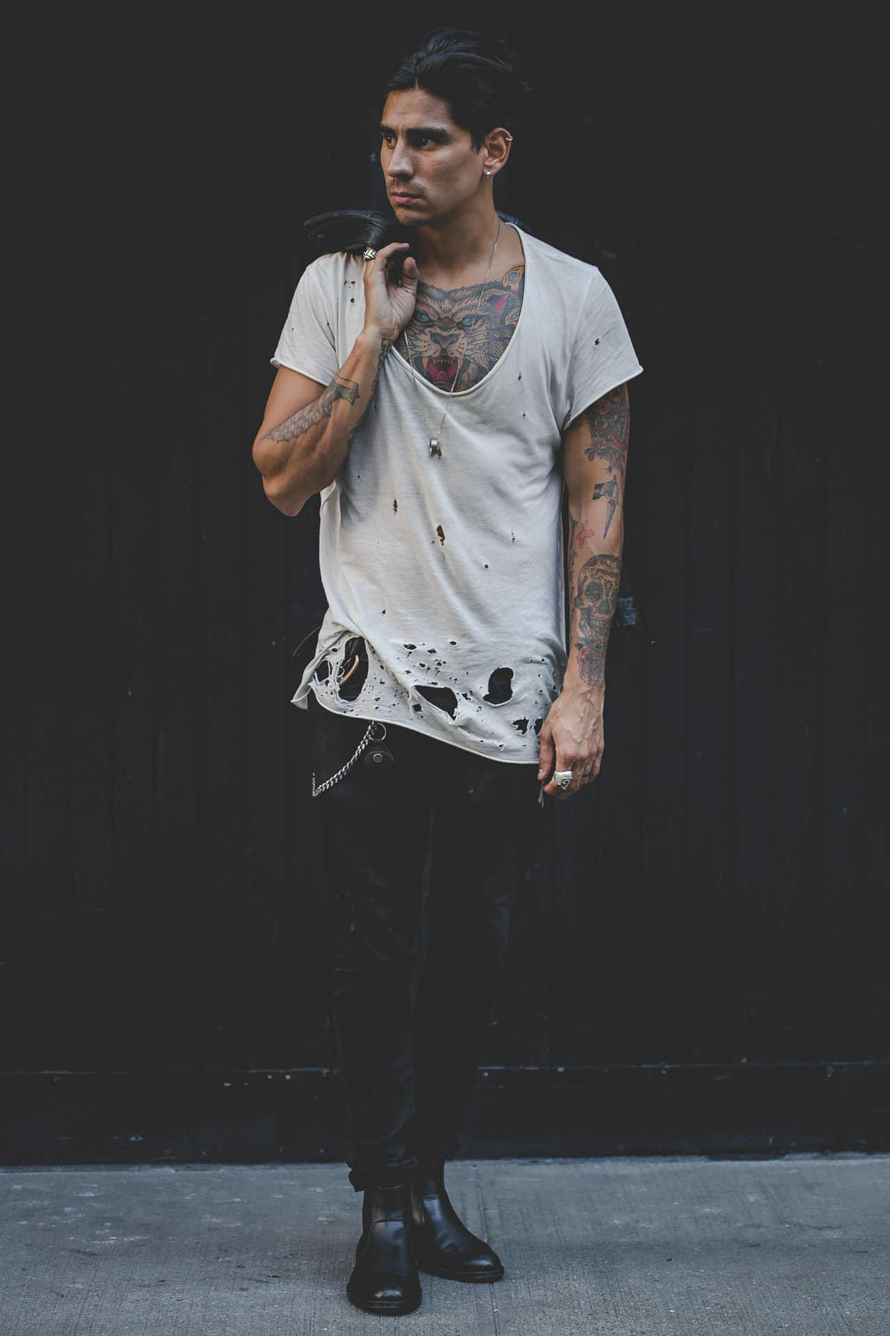 leather - tattoos - menswear