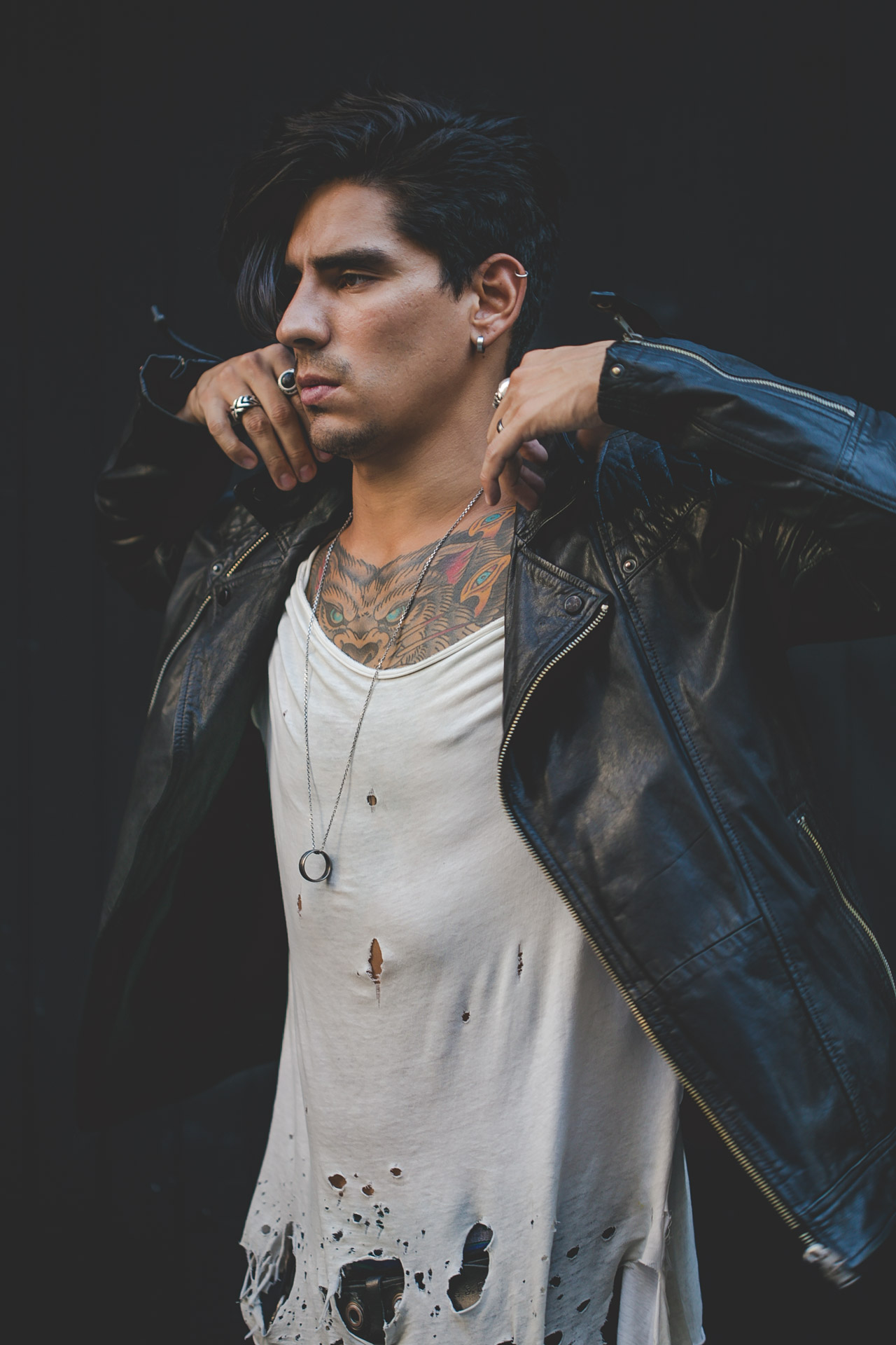 leather - tattoos - menswear