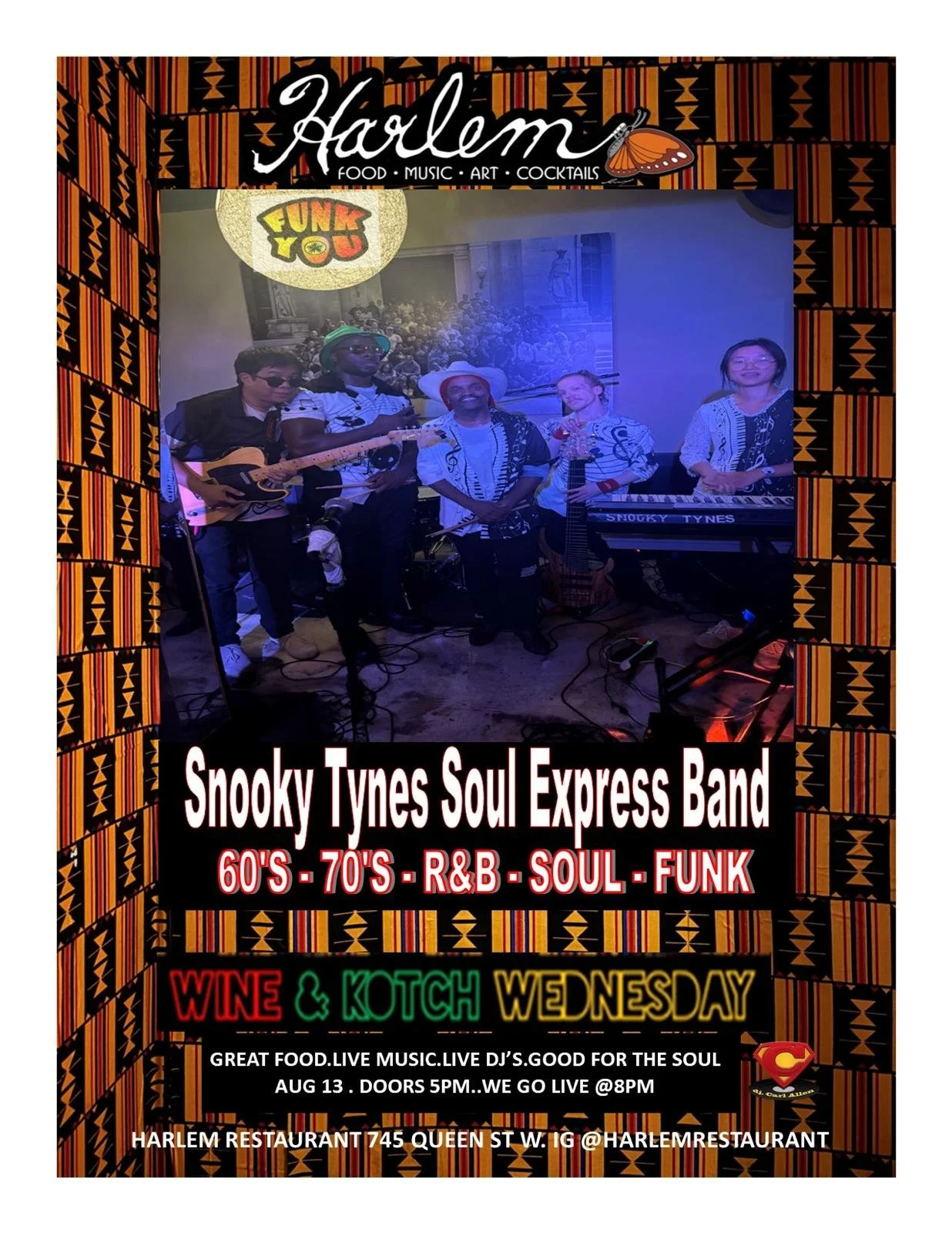 Wine & Kotch Wednesdays Feat: Snooky Tynes Soul Express Band