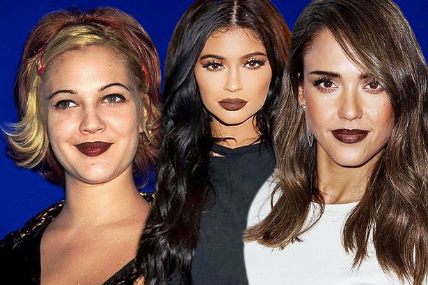 Drew-Barrymore-Kylie-Jenner-and-Jessica-Alba-wearing-brown-lipstick-MAIN.jpg