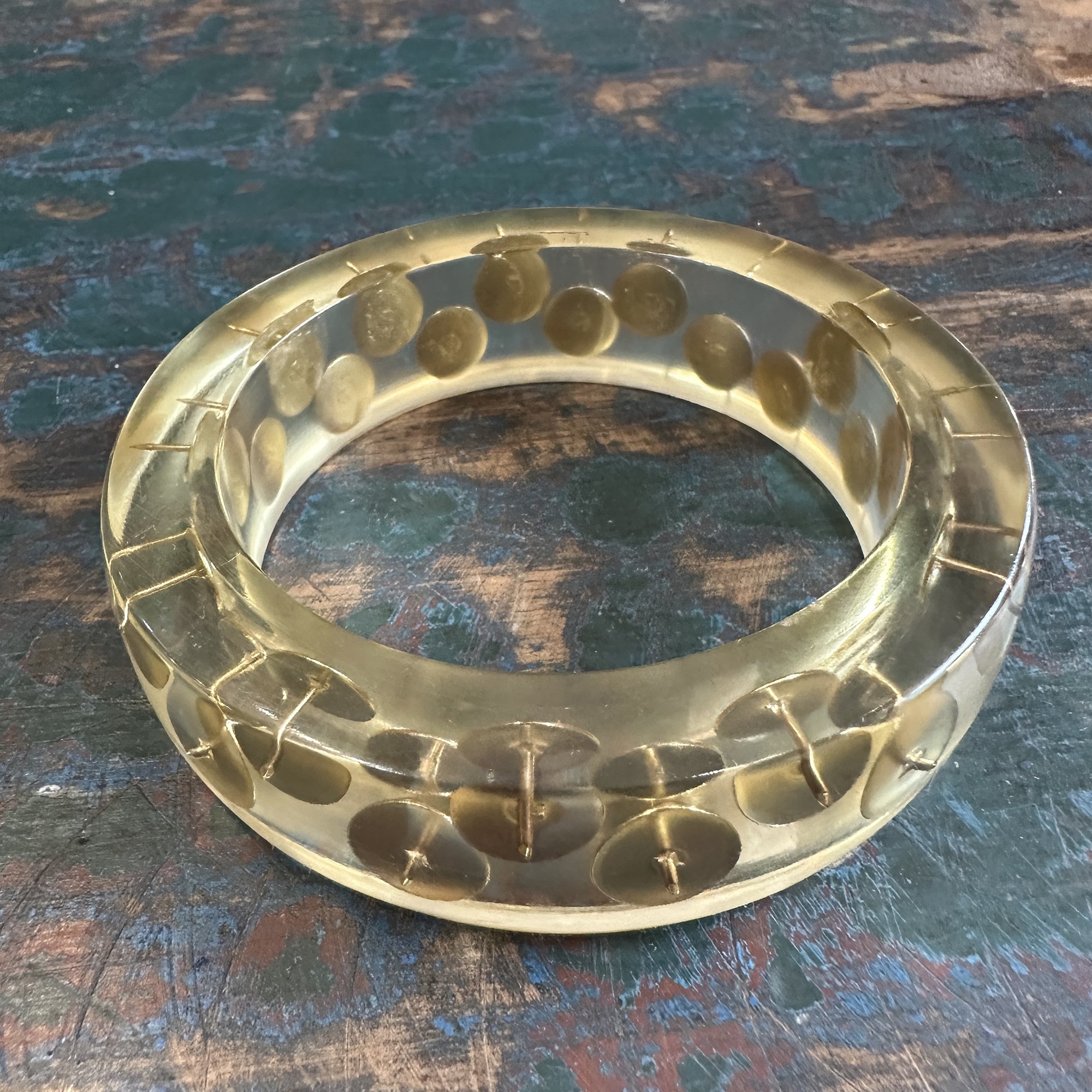 Thumbtack Resin Bangle