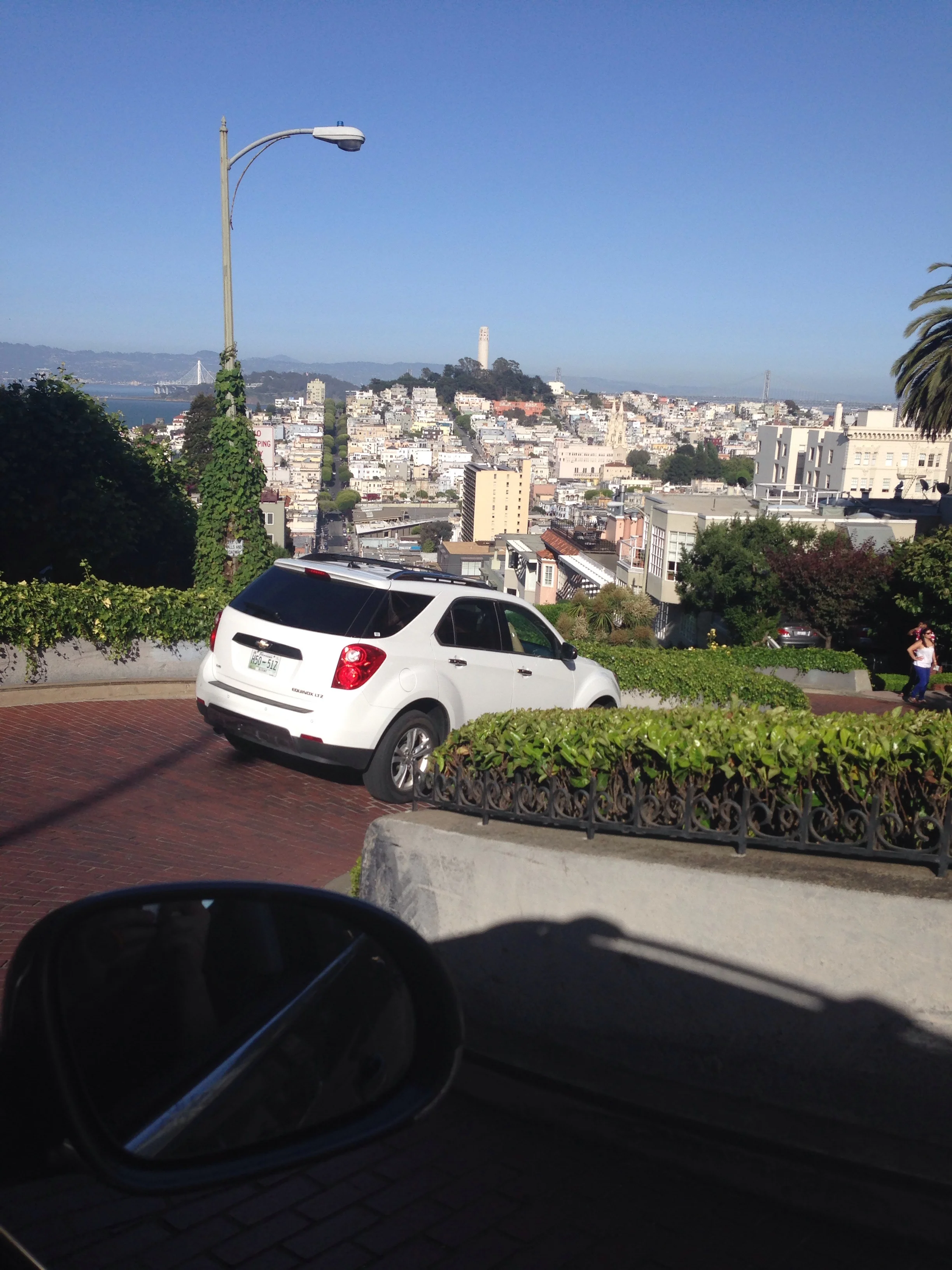 Lombard. I know it's ridiculous but it is a cool street! Swarming with tourists!