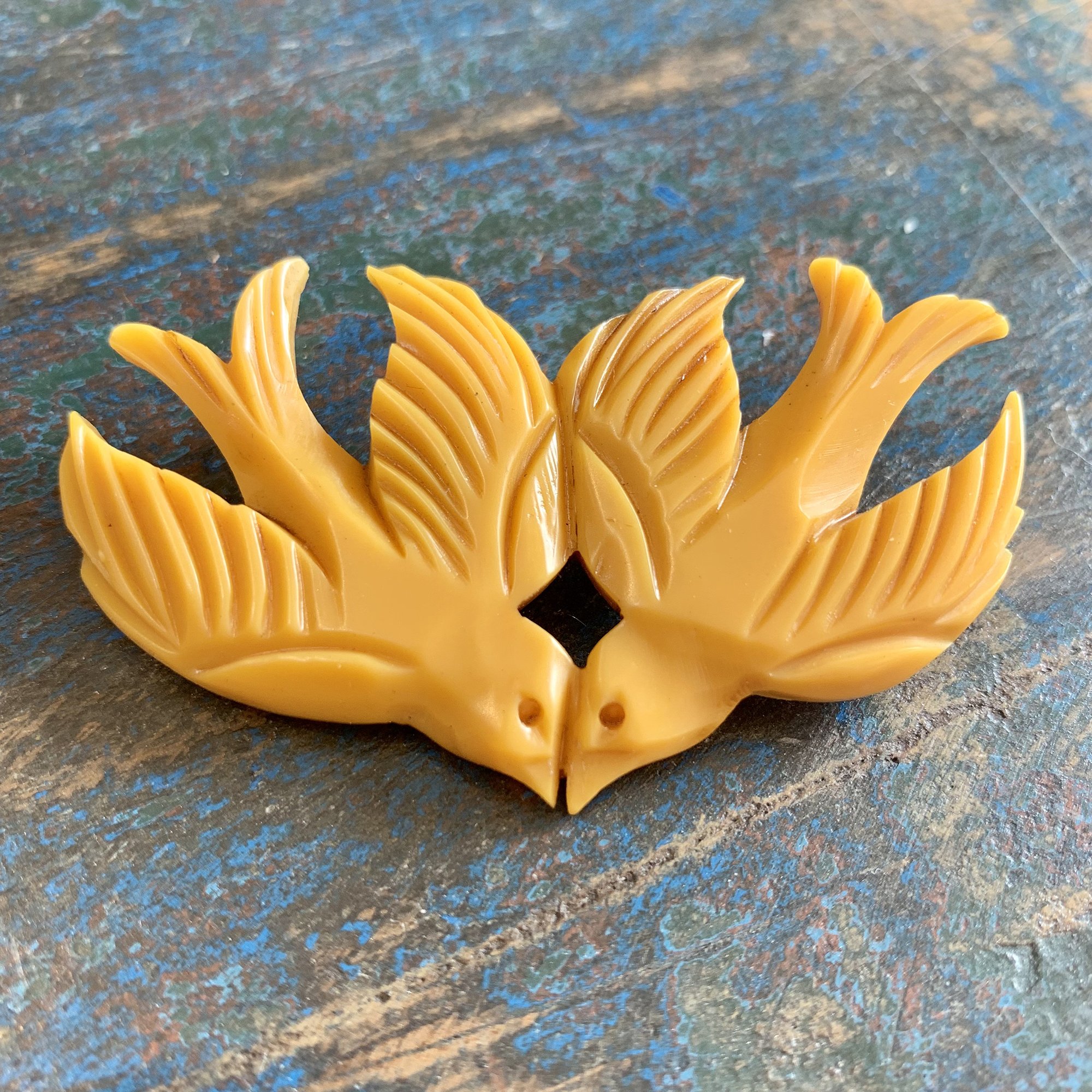 Double Bird Brooch