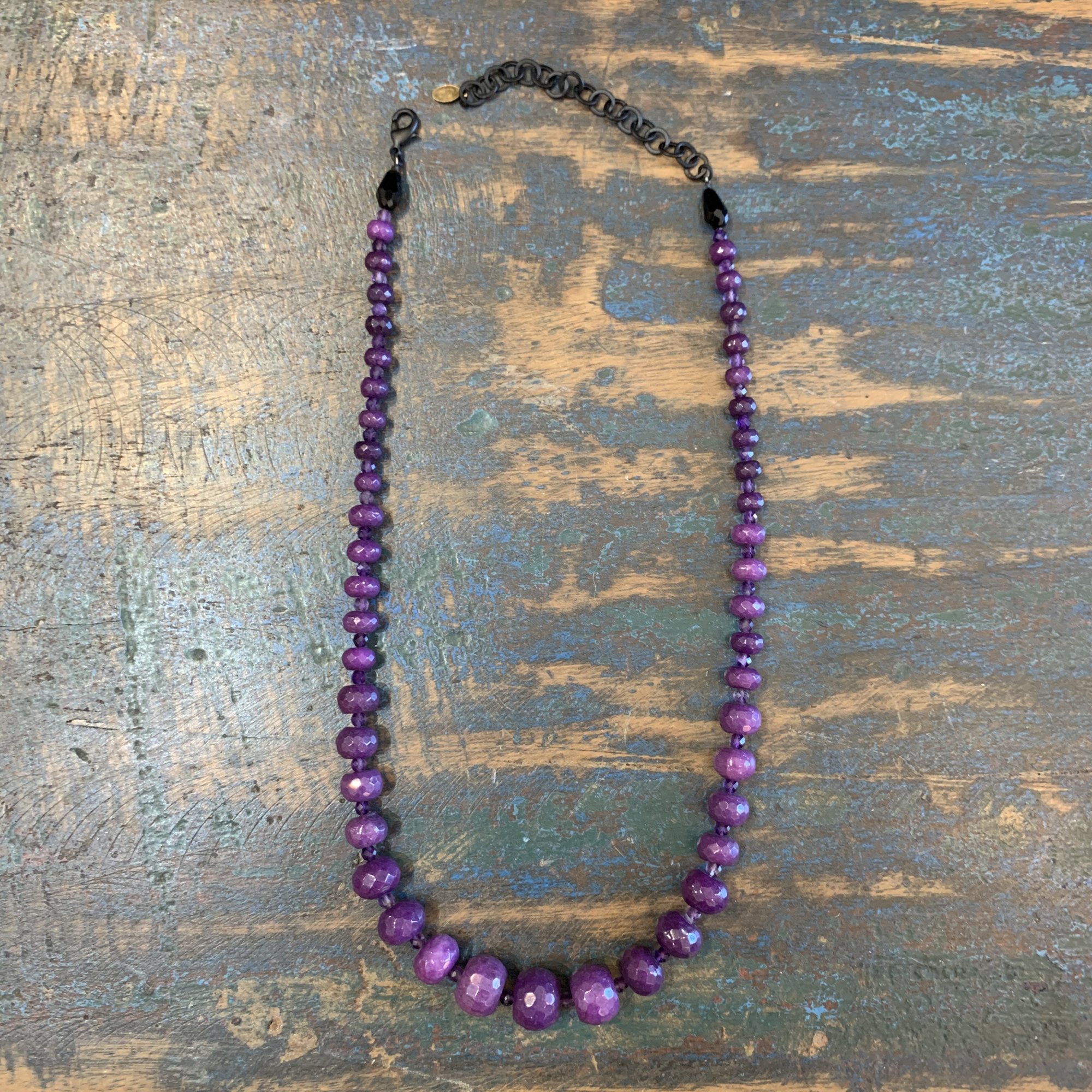 Purple Buddha Natural Jade Necklace + 18k Gold Filled – Heka Joyeria