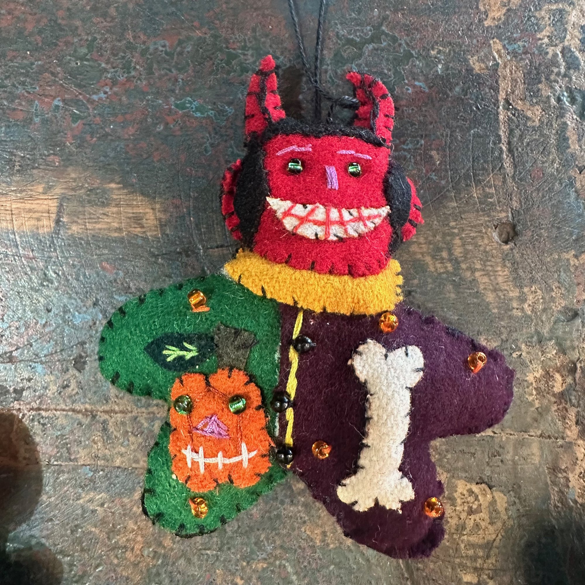 Little Devil Felt Ornament