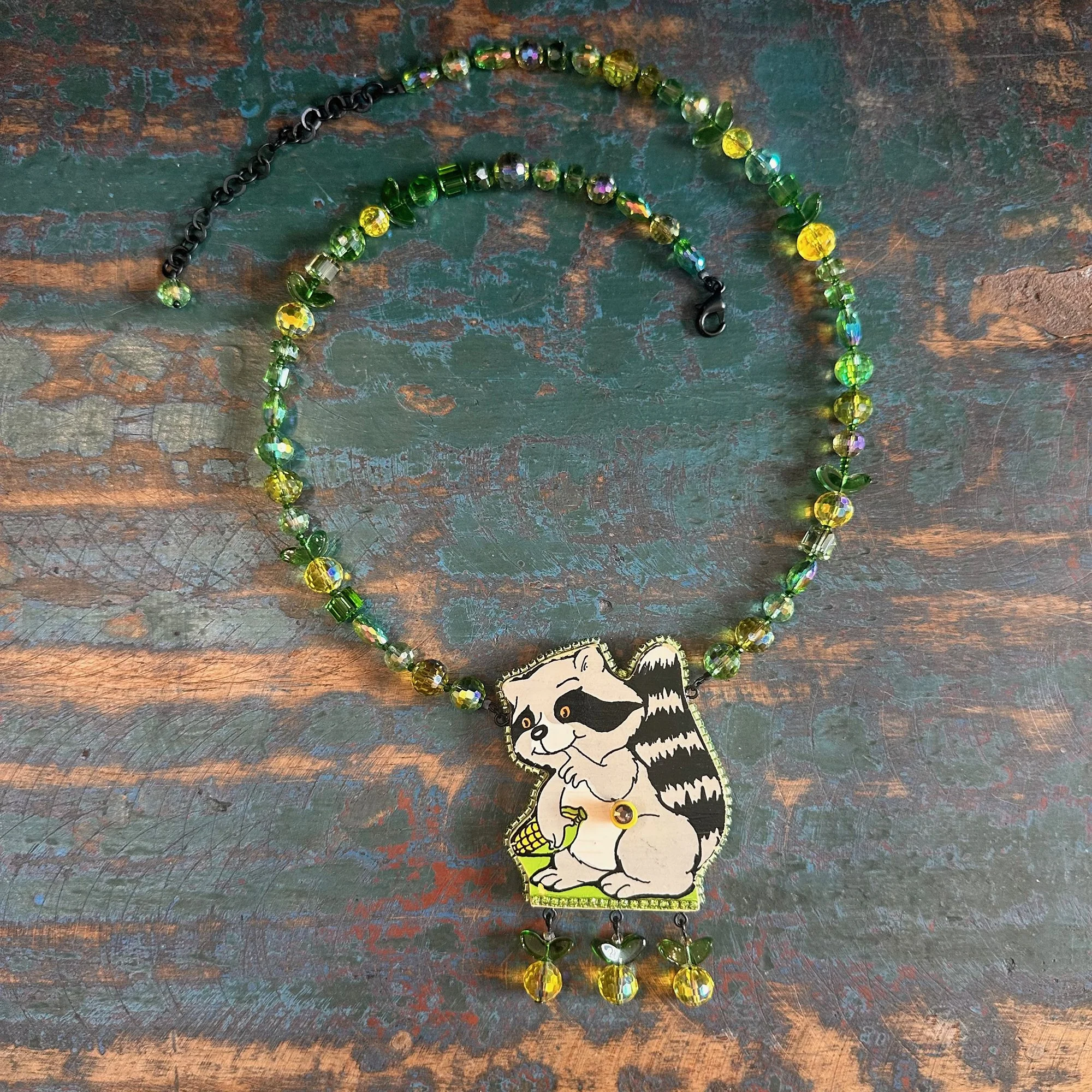 Raccoon Puzzle Necklace