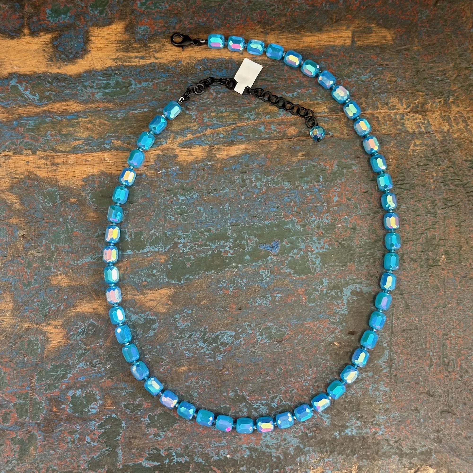 Bright Blue Crystal Necklace