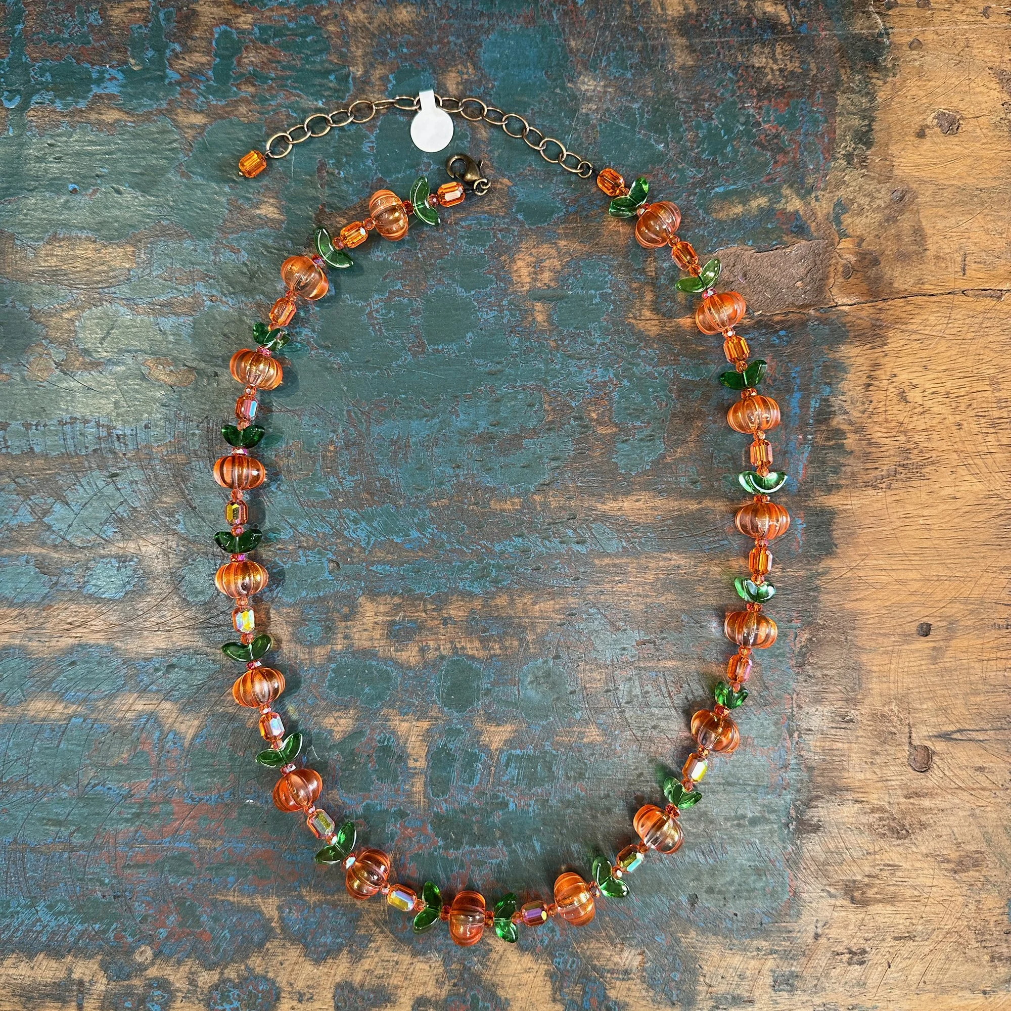 Glass Pumpkin Necklace