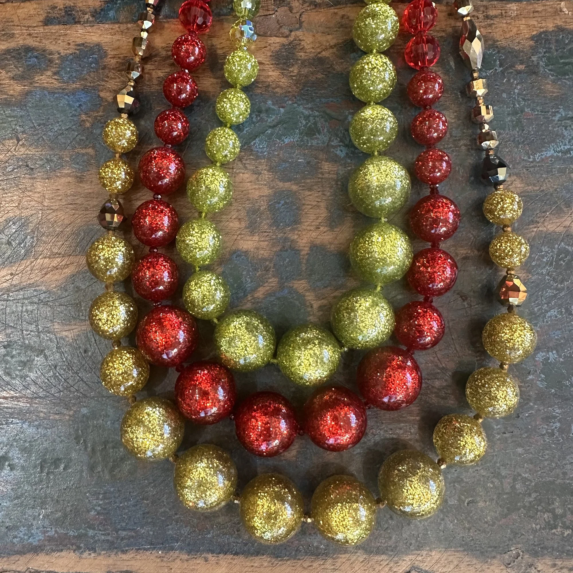 Glitter Beaded Necklaces