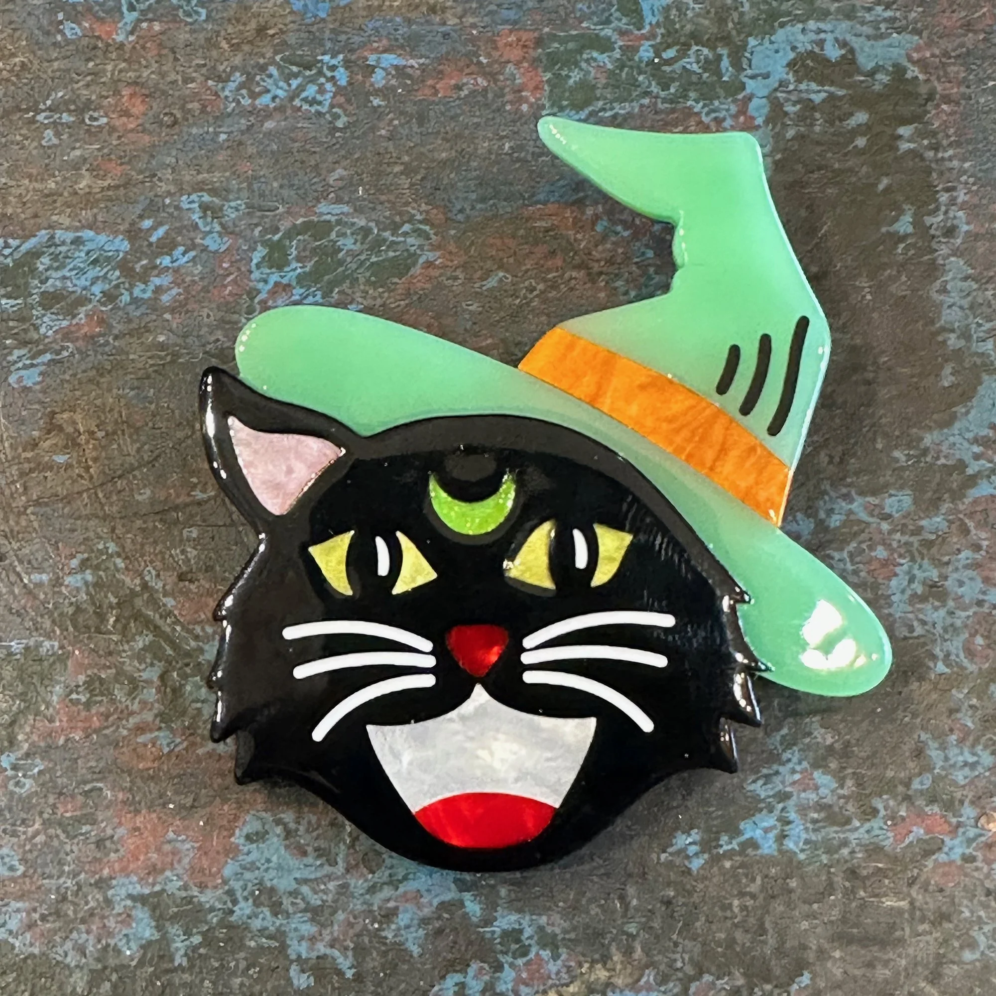 Witchy Cat Brooch