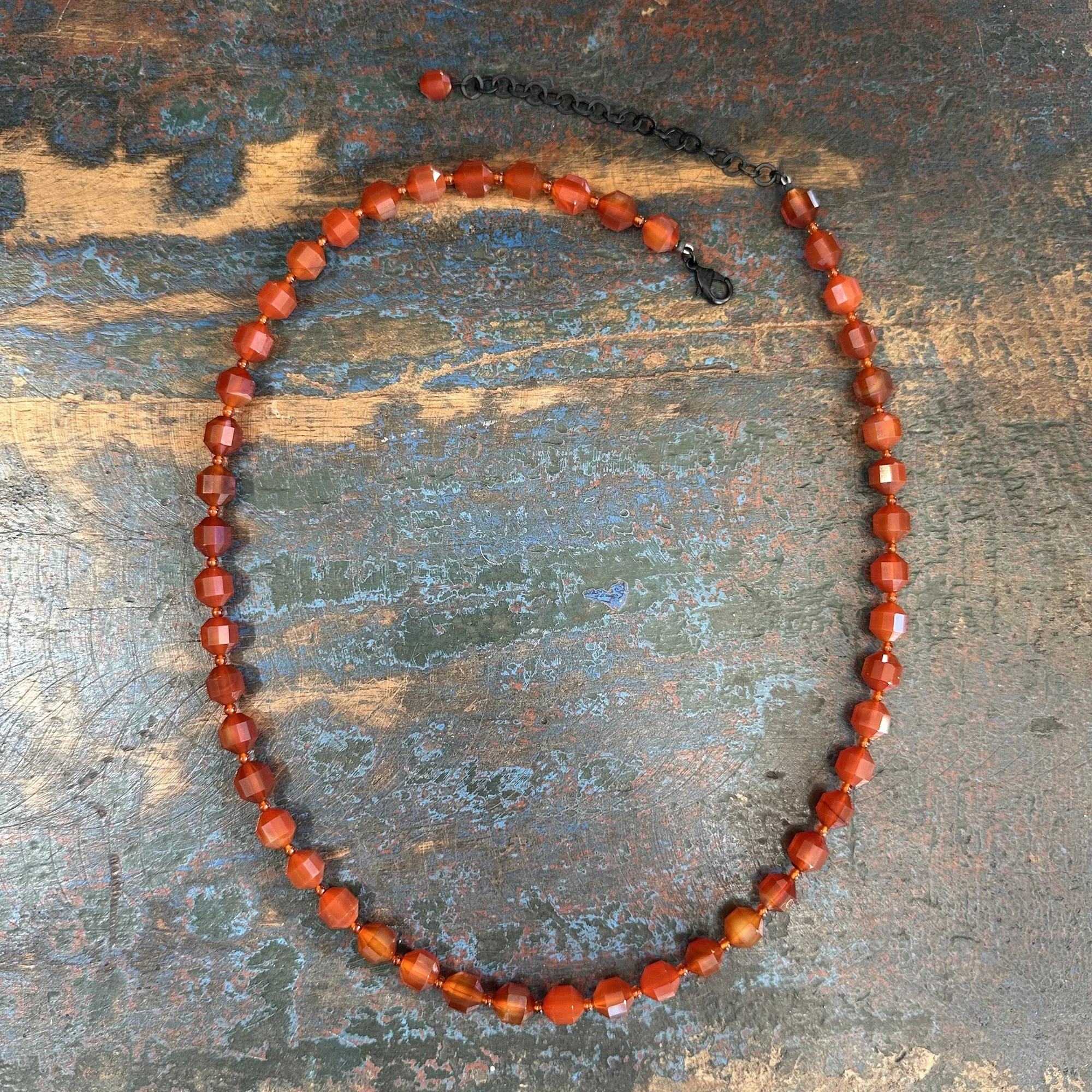 Faceted Carnelian Necklace