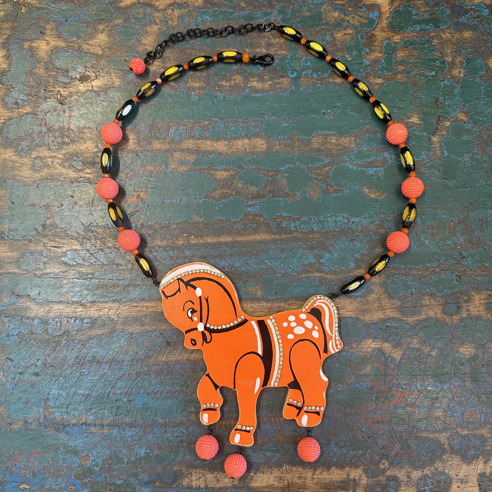 Prancing Horse Puzzle Necklace