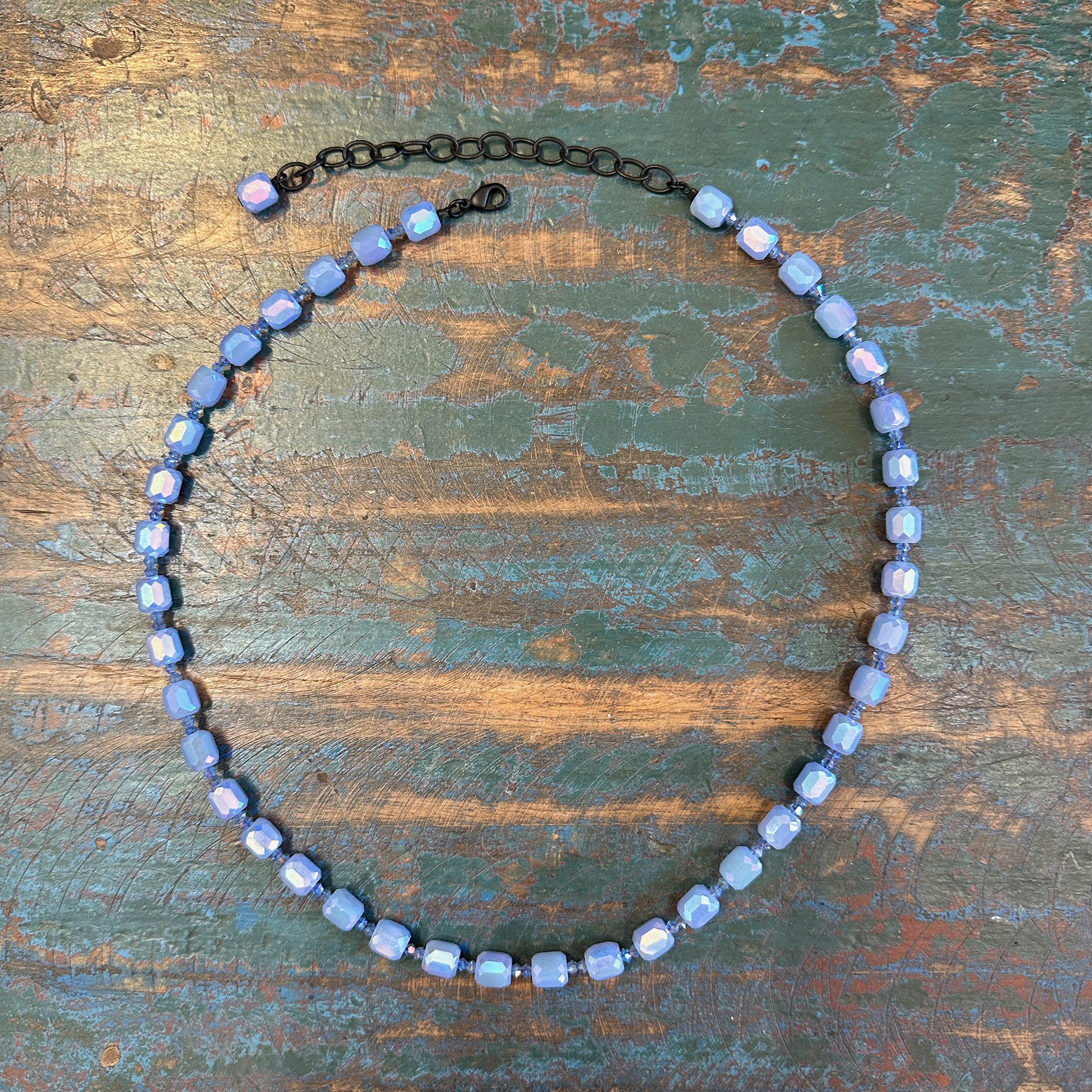 Pale Blue Crystal Necklace