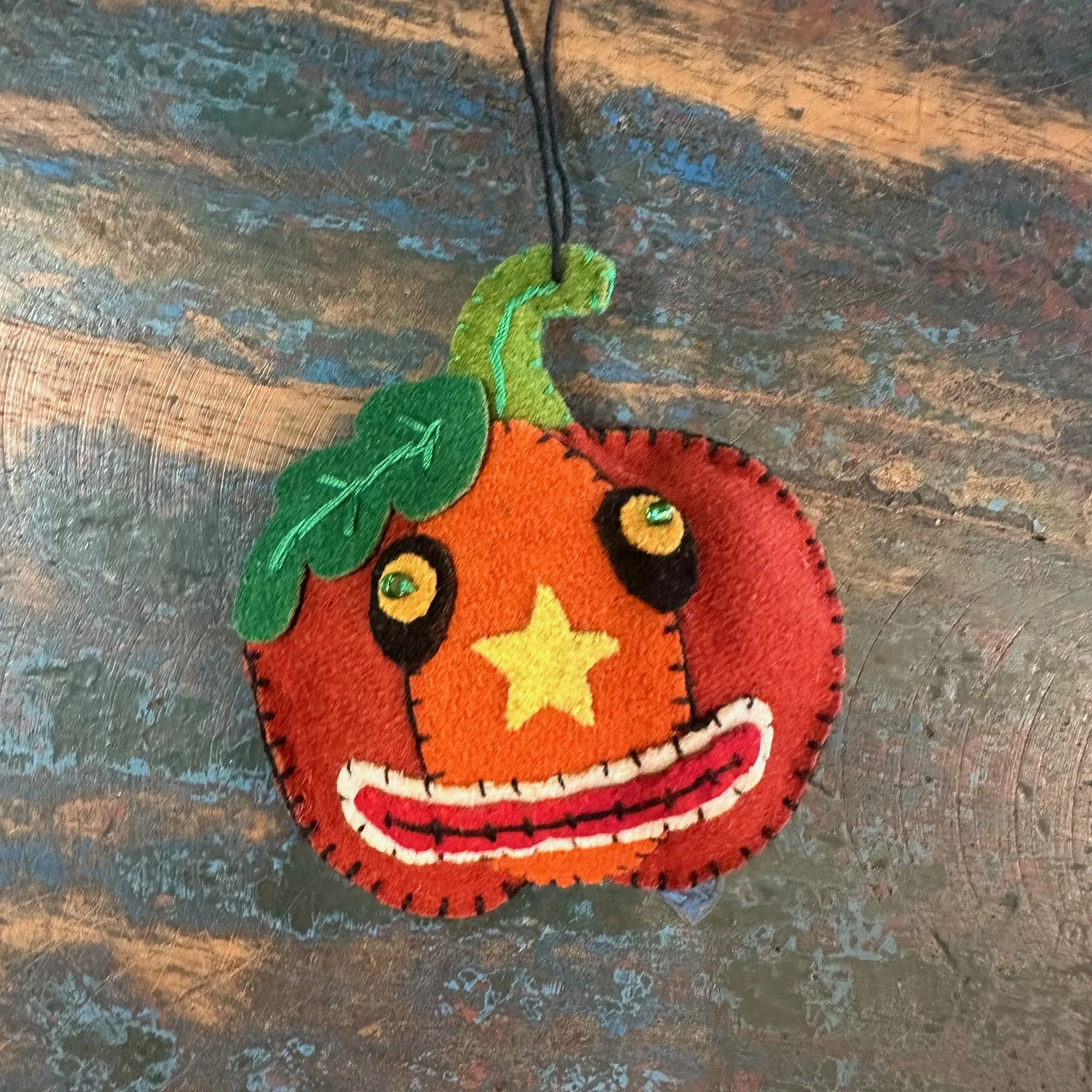 Smaller Pumpkin Felt Ornament