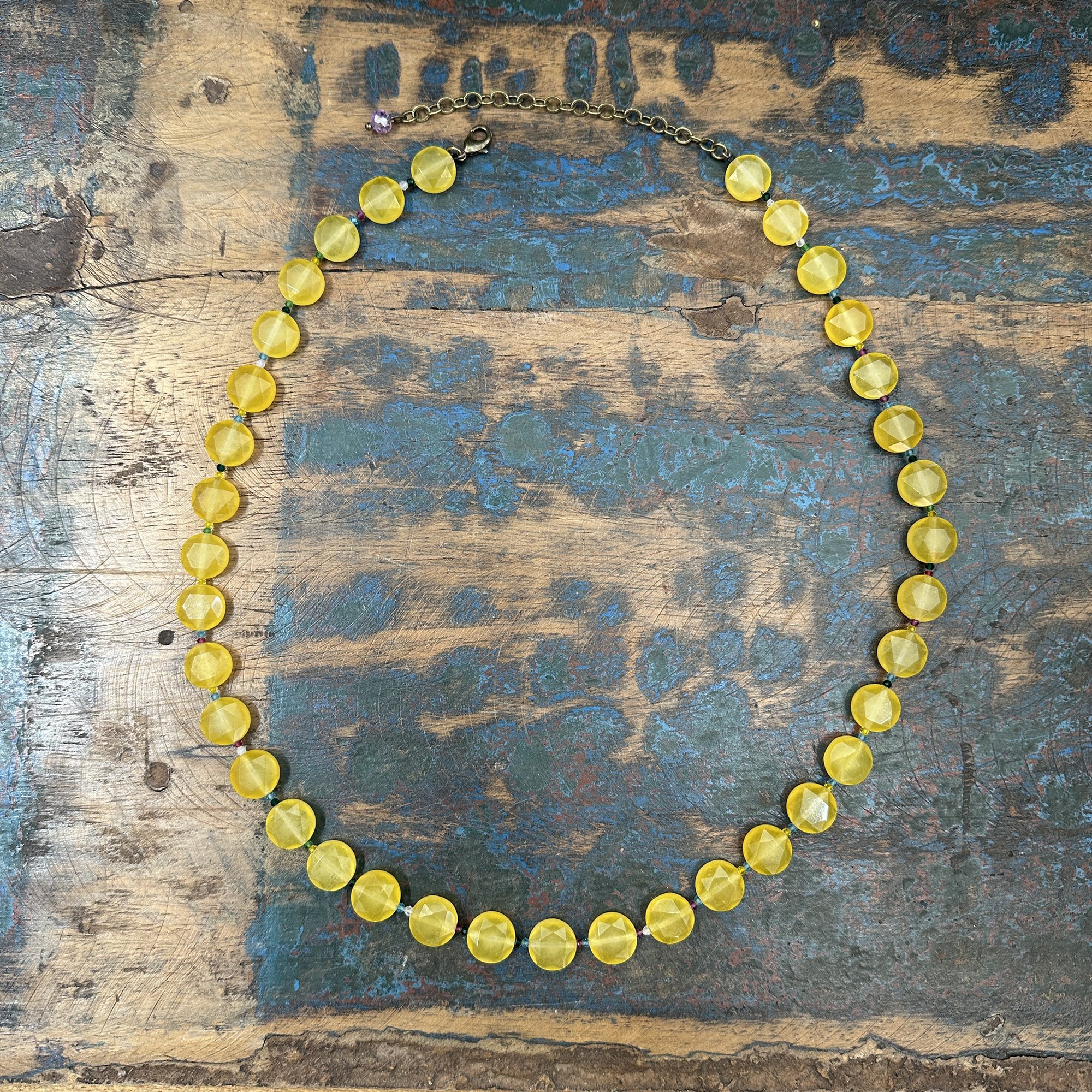 Yellow Chalcedony Necklace