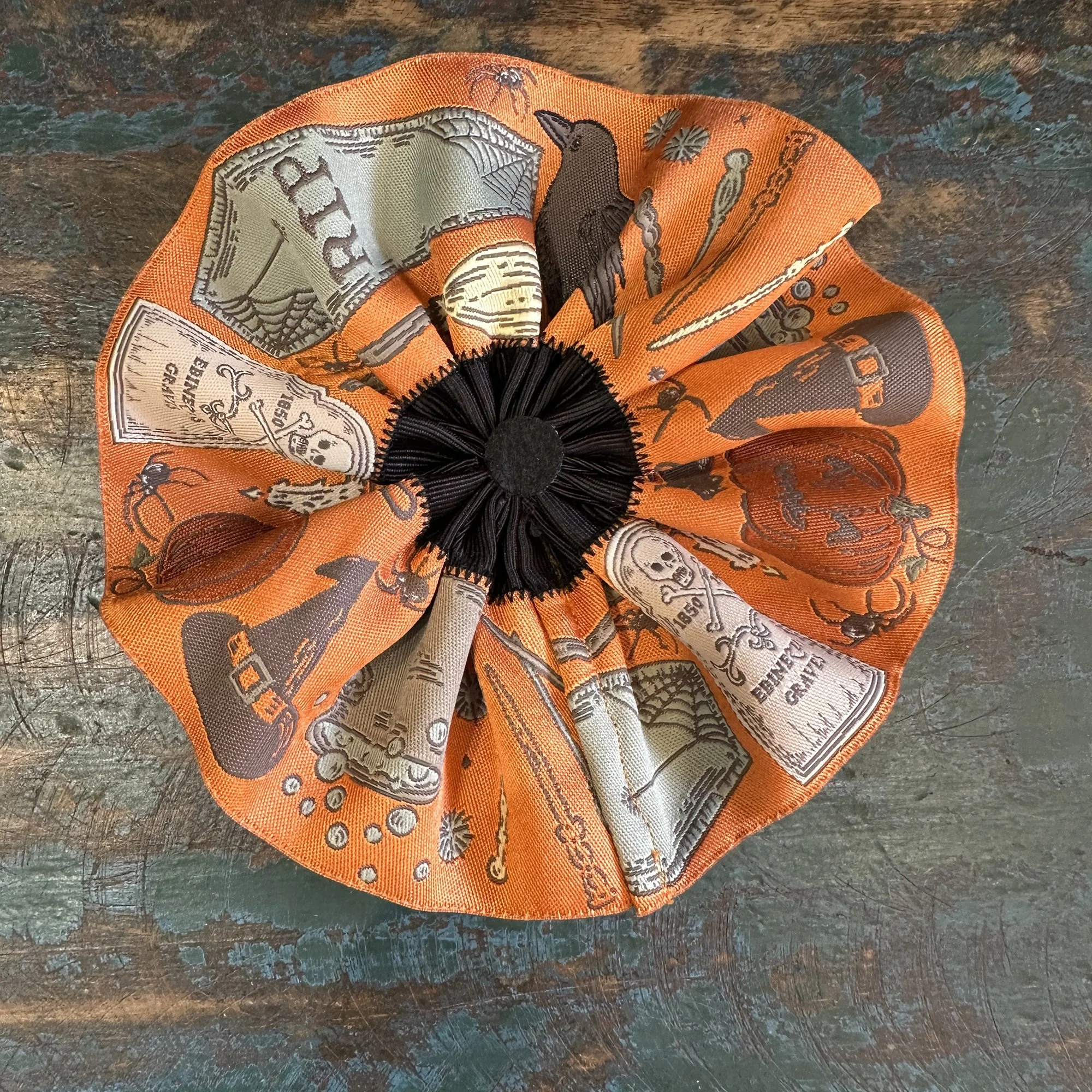 Handmade Ribbon Rosette Brooch