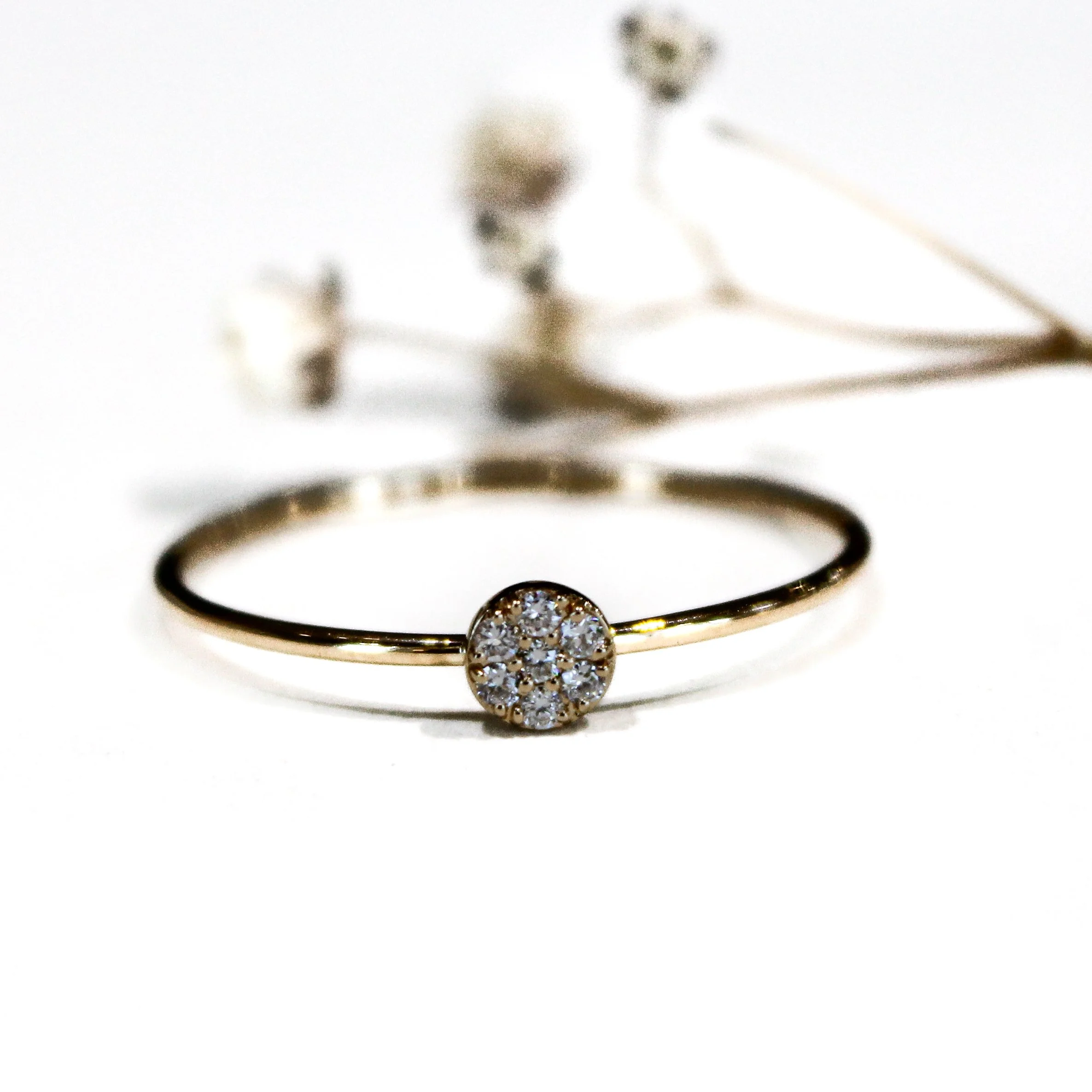 Wheel of Fortune - 14kt Diamond Stacker ring