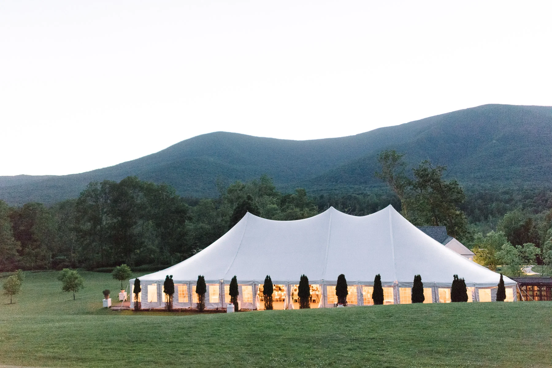 Manchester Vermont Wedding Hildene Estate Reception Tent