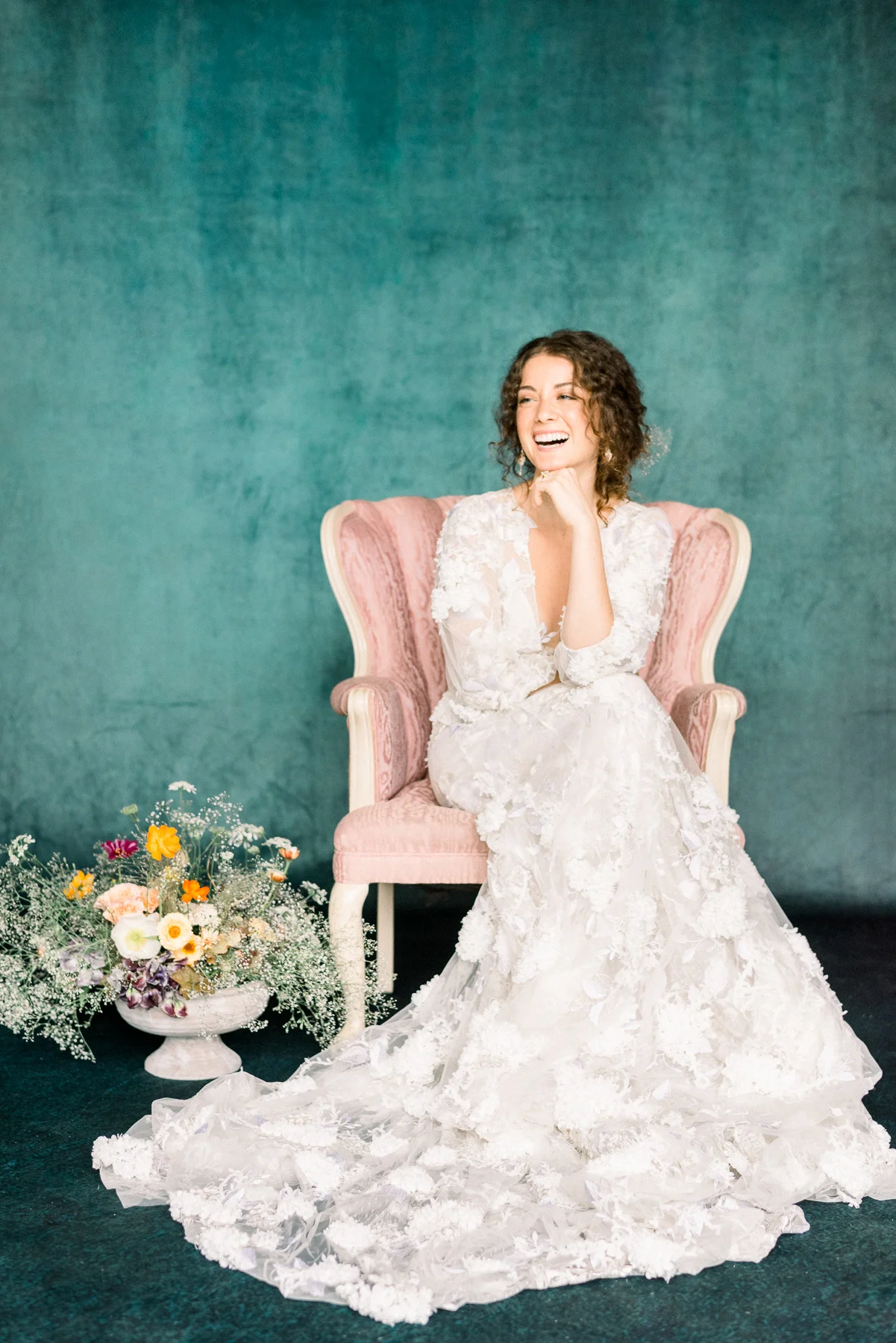 Marchesa wedding gown editorial
