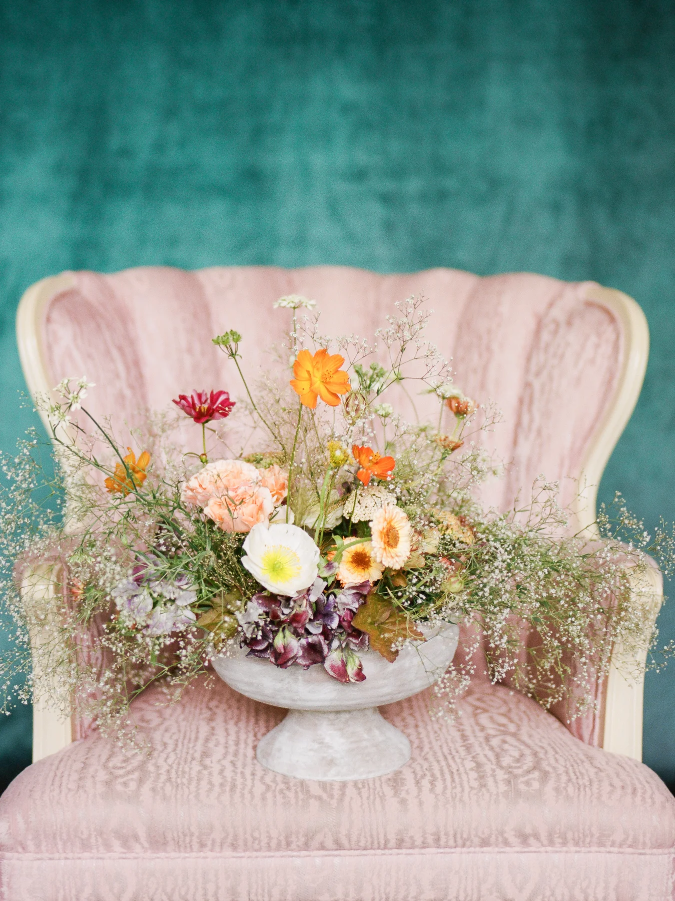 Baby's breath floral arrangement