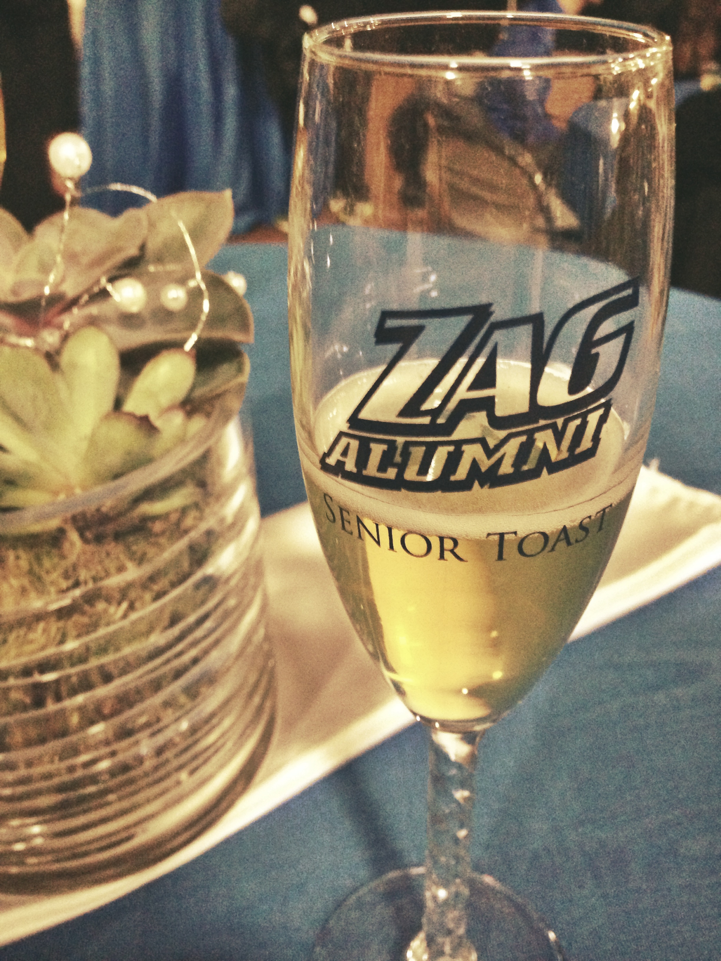 A glass of cider at Gonzaga's "Champagne Brunch"