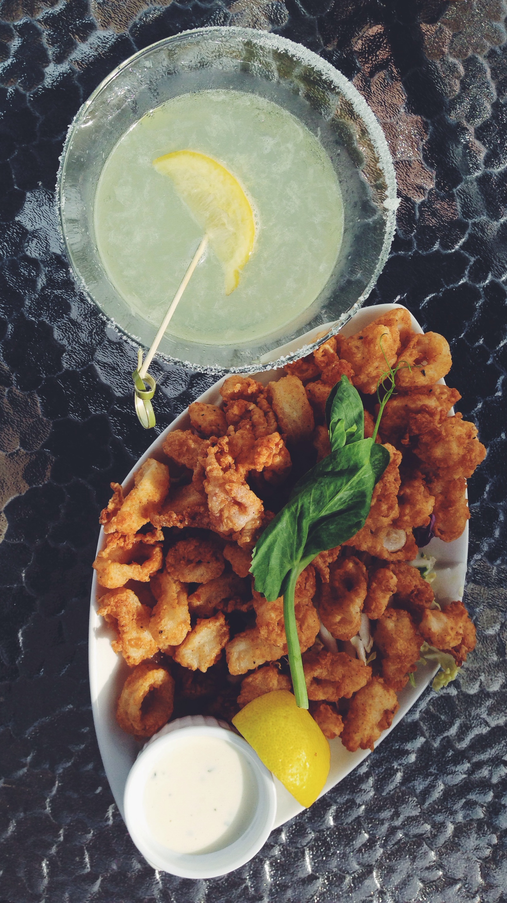 A lemon drop at Anthony's Restaurant near Seattle.