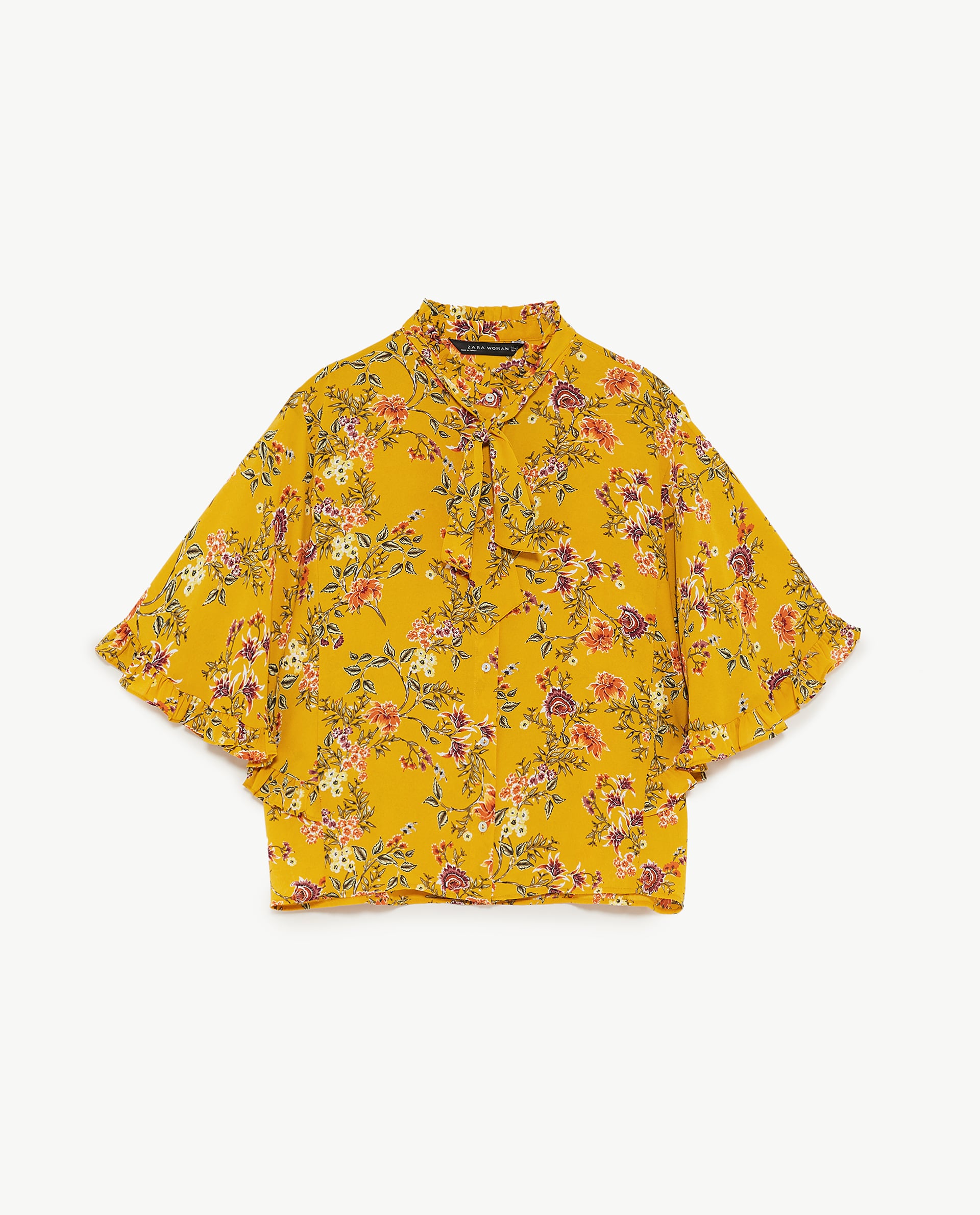 Zara Ruffled Blouse with Tied Bow