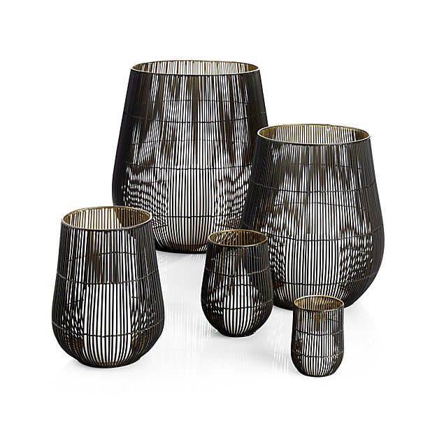 Crate and Barrel Kent Wire Candle Holders